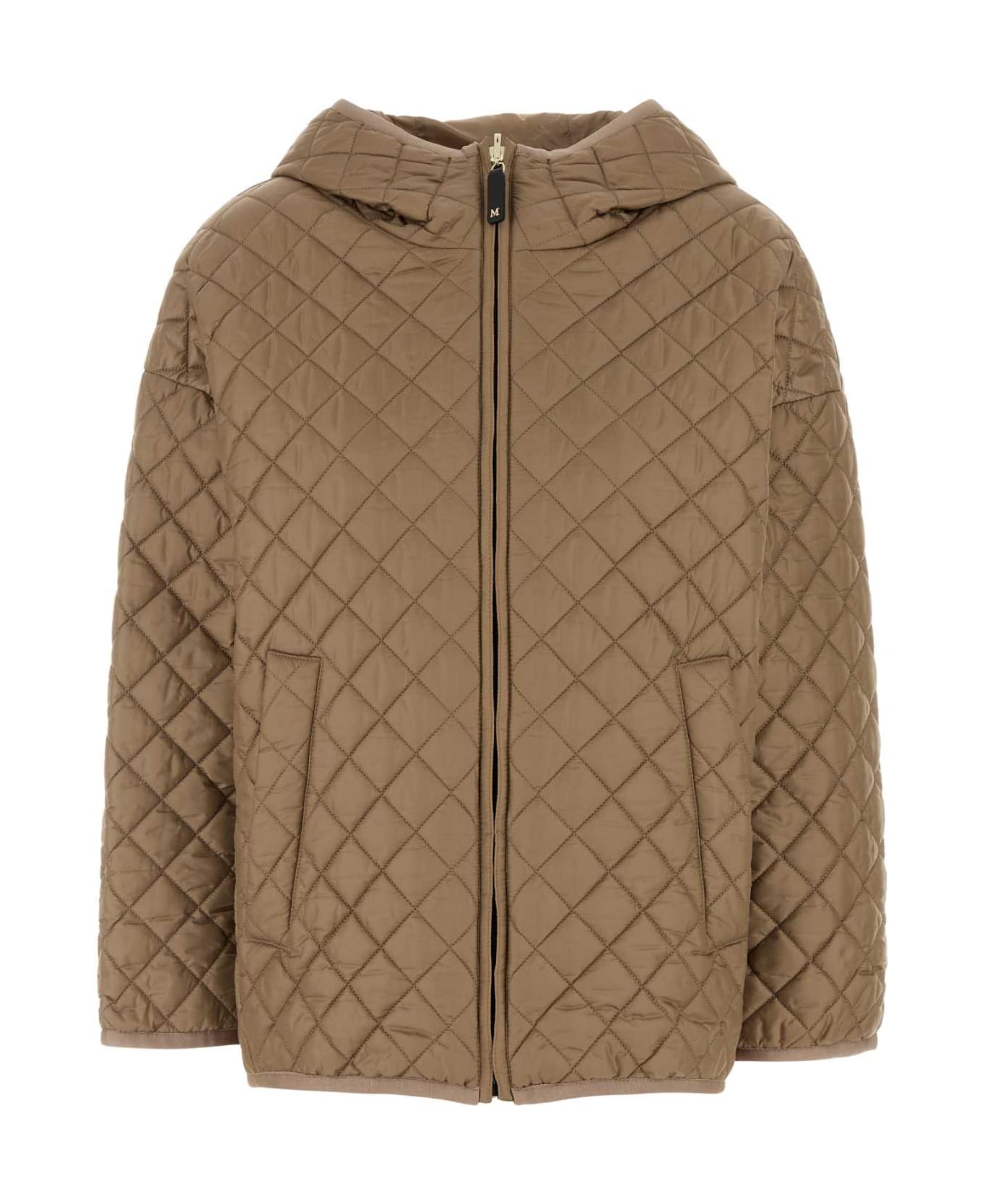 Max Mara The Cube Camel Polyester Leo Reversible Jacket - HONEY