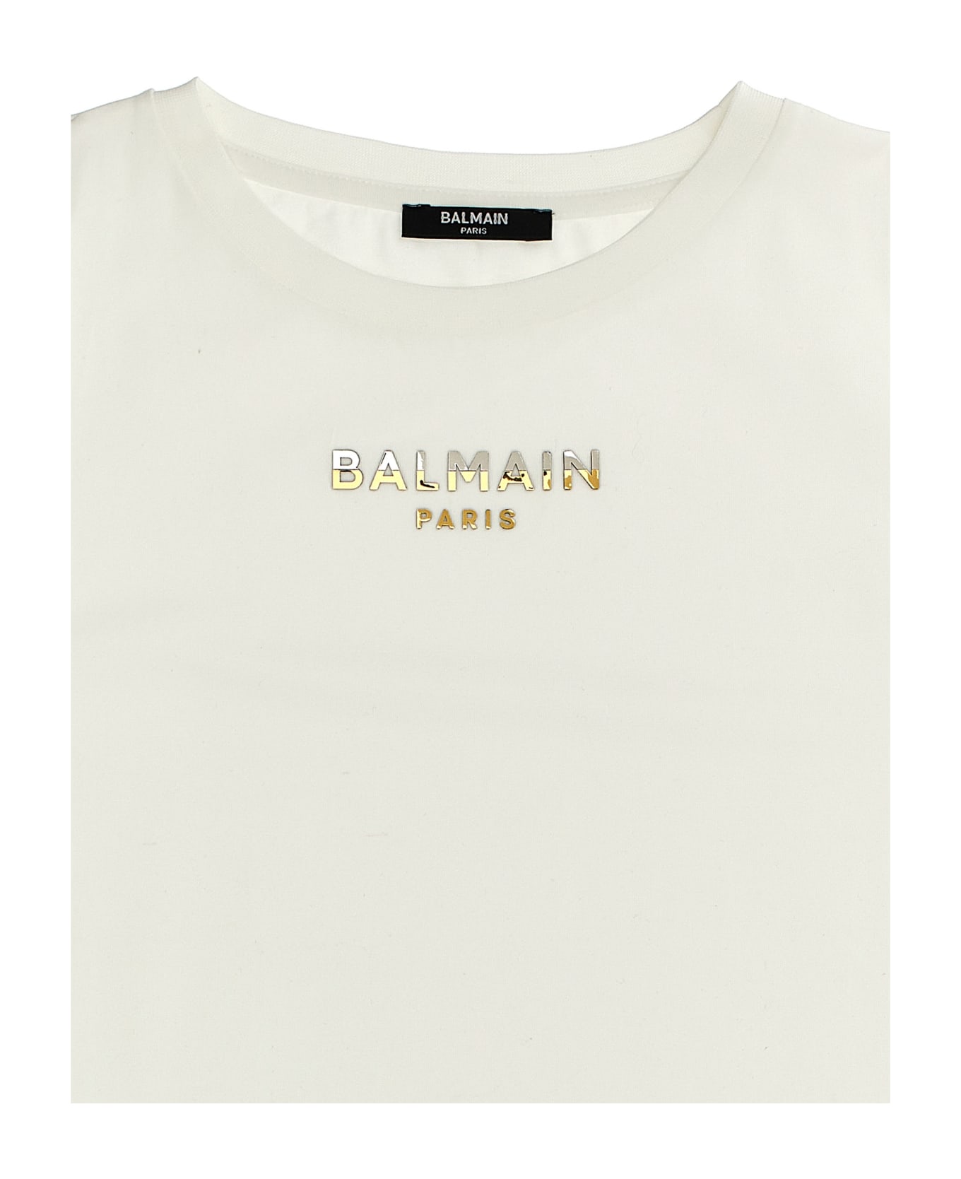 Balmain Metallic Logo T-shirt - White