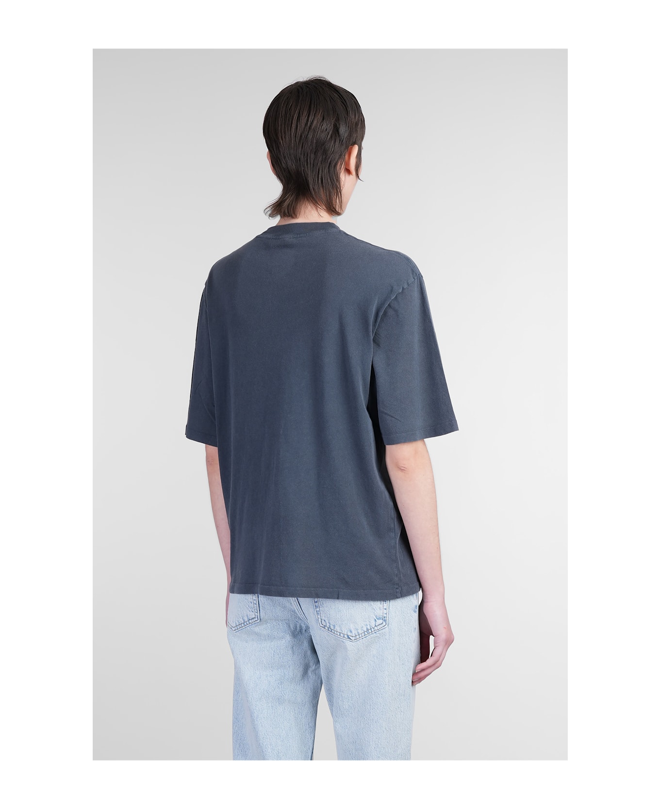 Anine Bing Avi T-shirt In Black Cotton - black