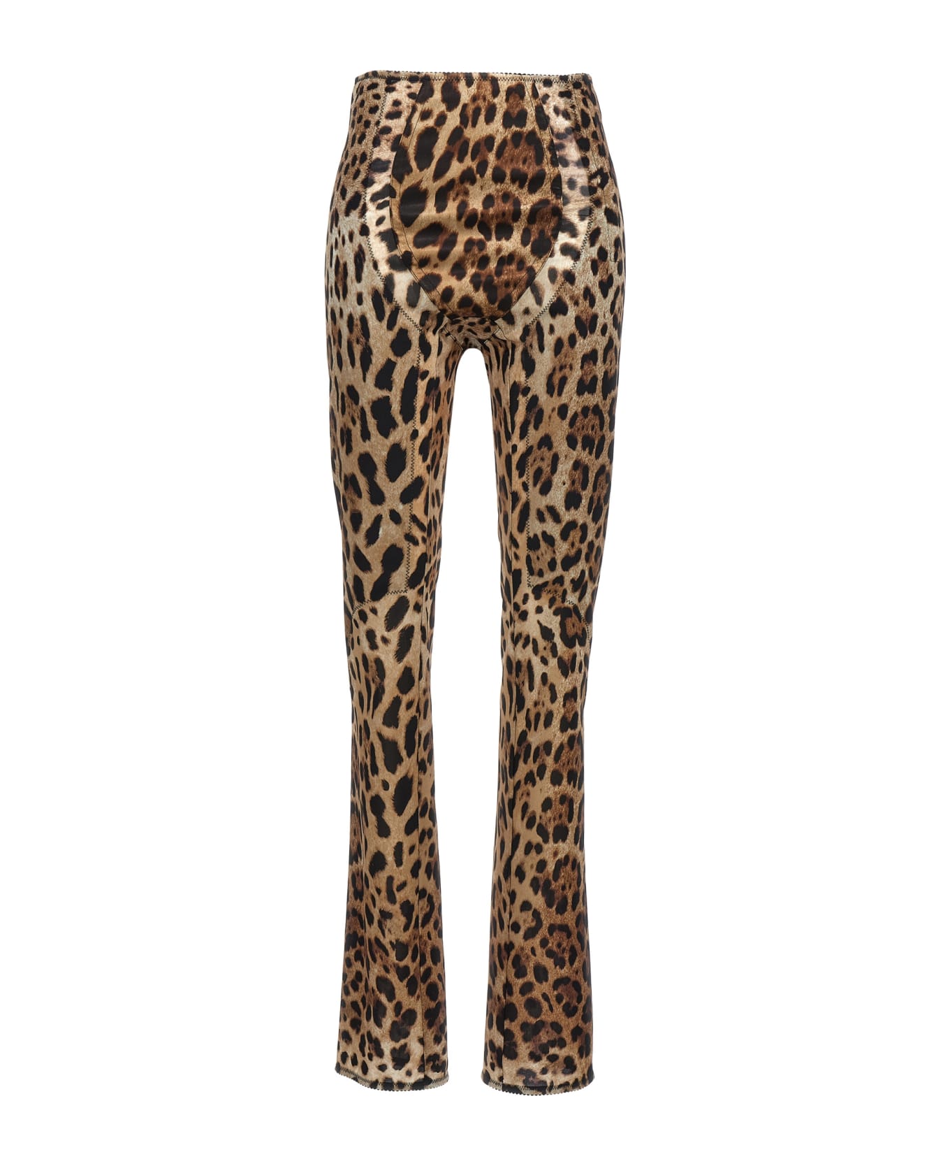 Dolce & Gabbana X Kim Leopard Pants - Brown