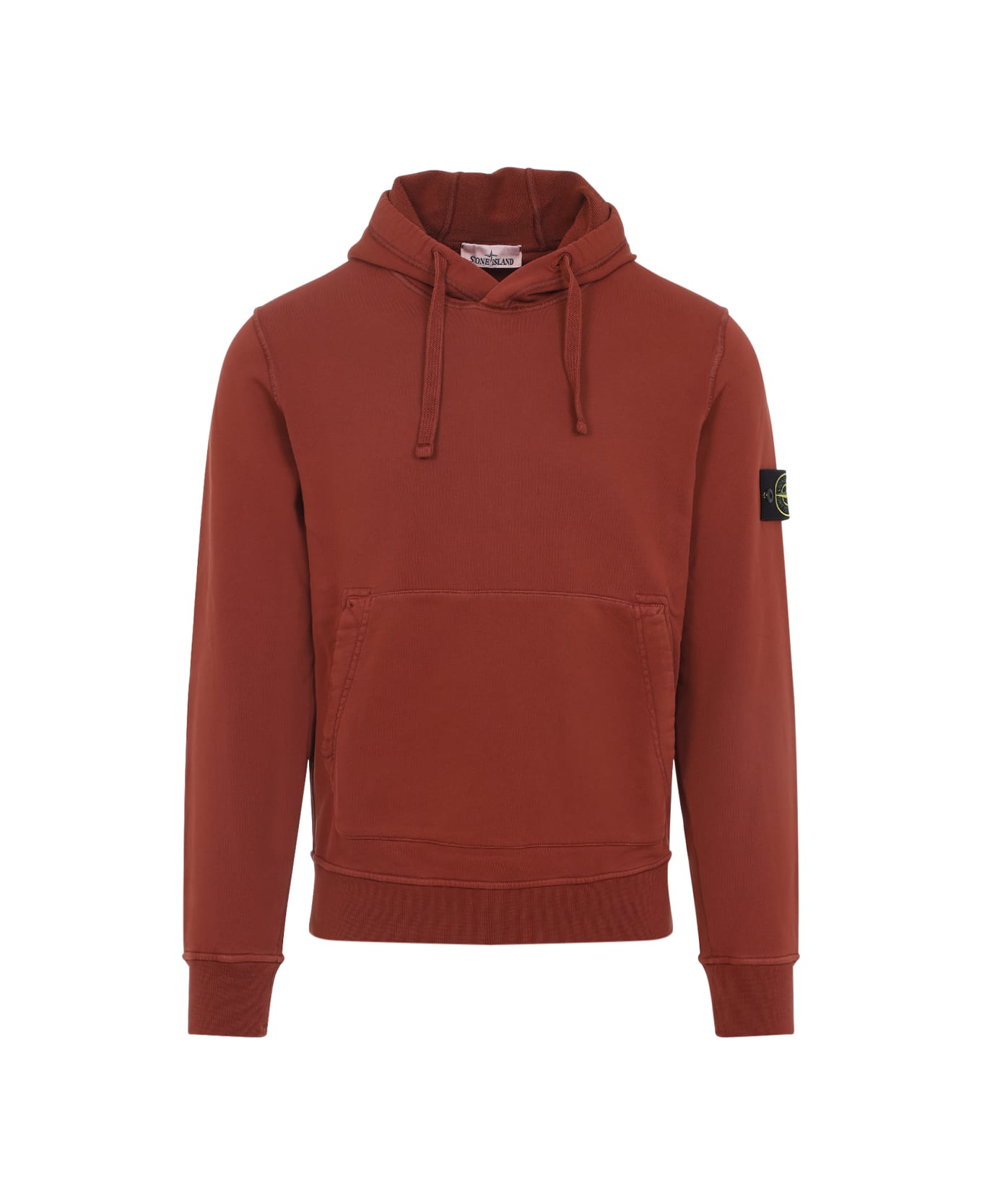 Stone Island Hoodie Sweater - Brick Red