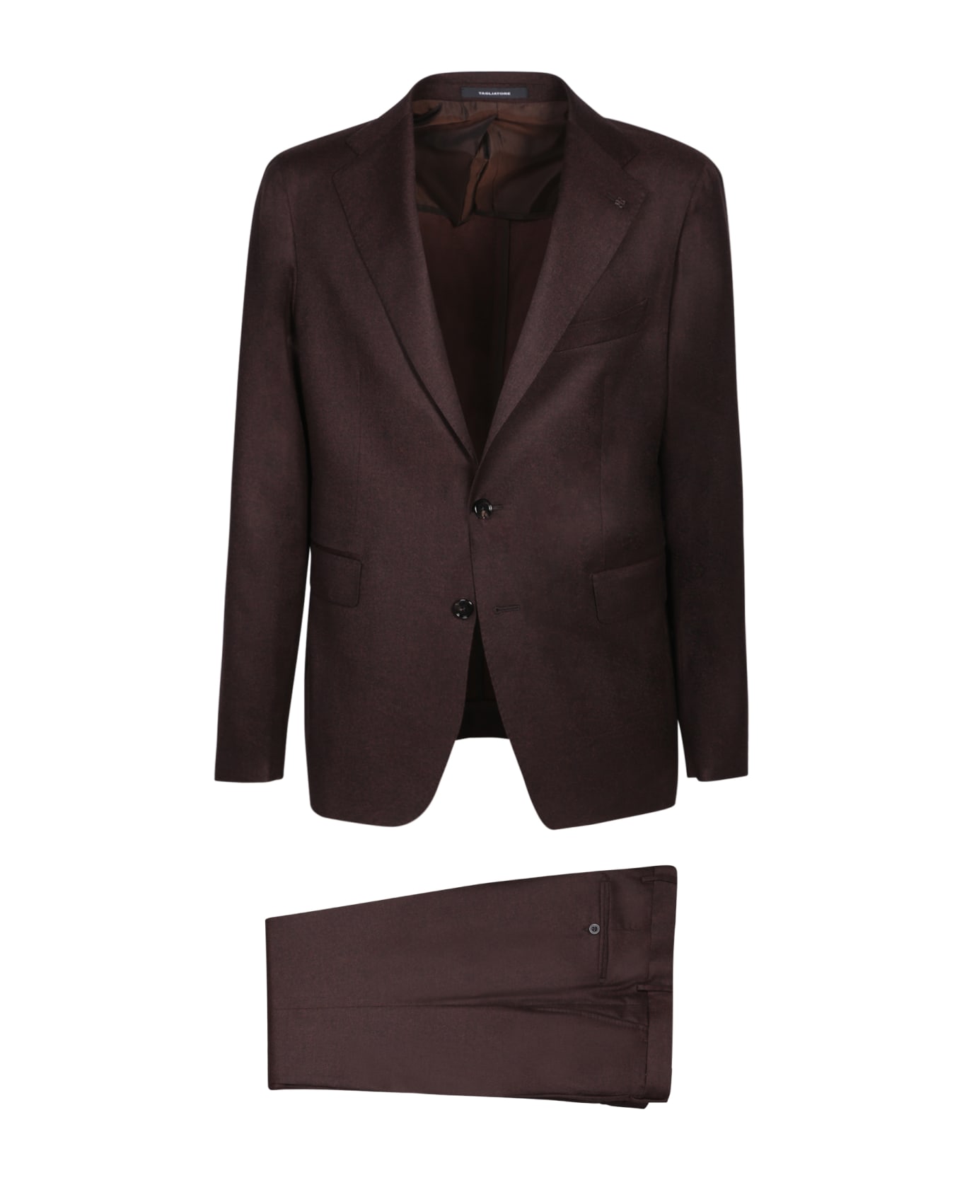 Tagliatore Single-breasted Brown Suit - Brown