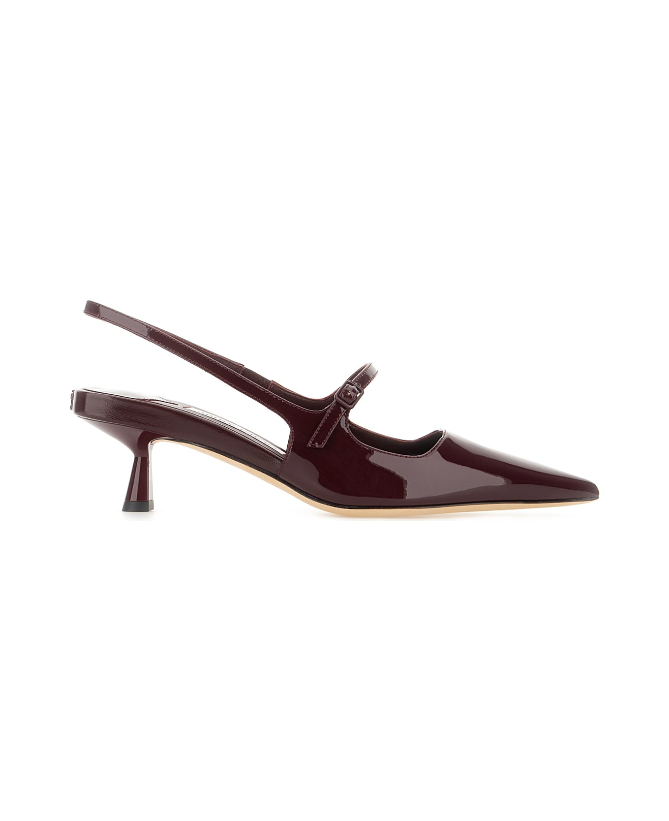 Jimmy Choo Plum Leather Didi Pumps - GARNET