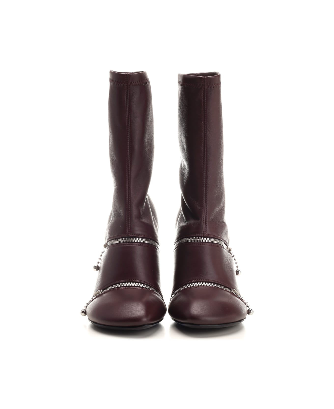 Burberry 'peep' Ankle Boots - Bordeaux