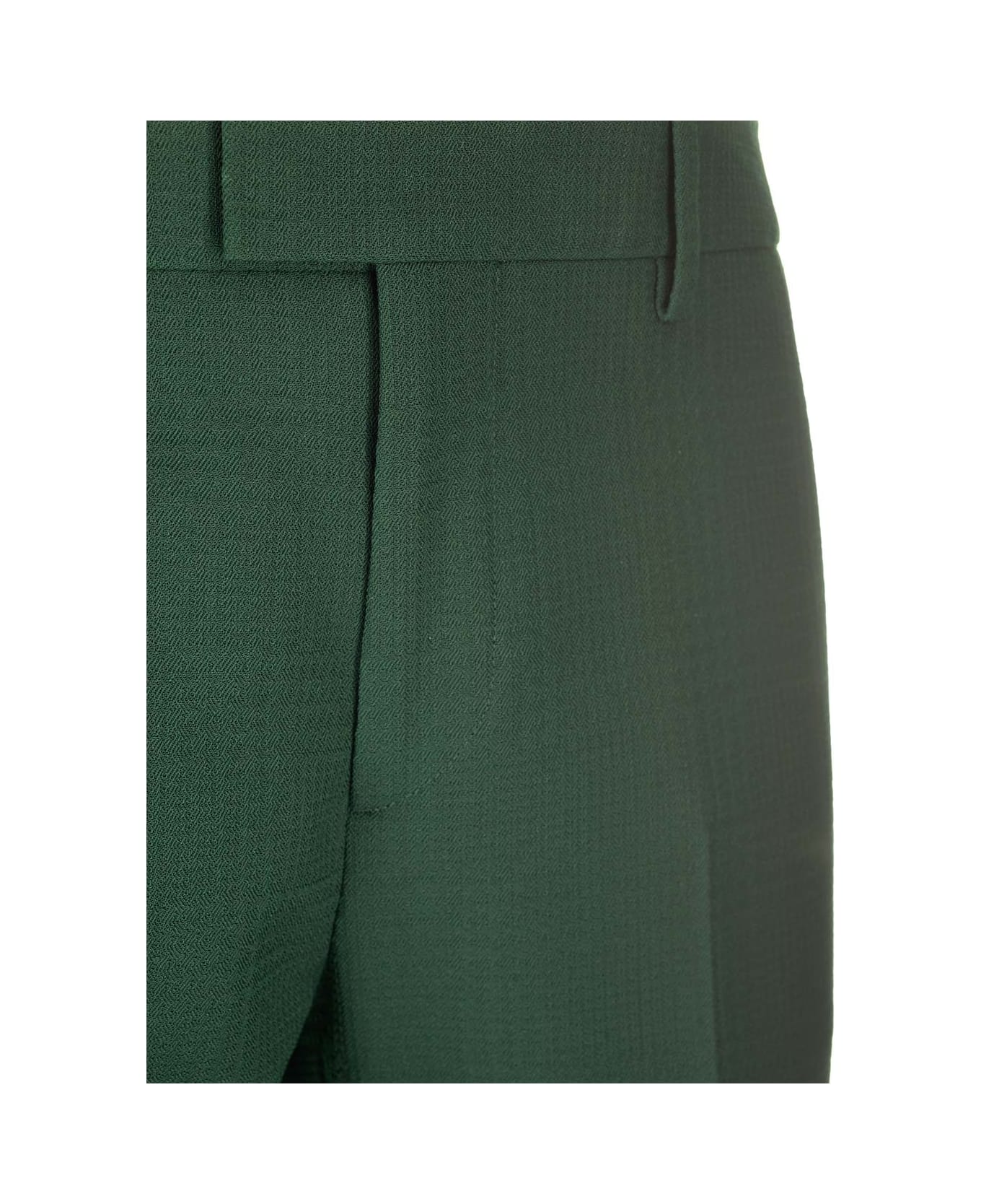 Burberry Straight Leg Trousers - Green