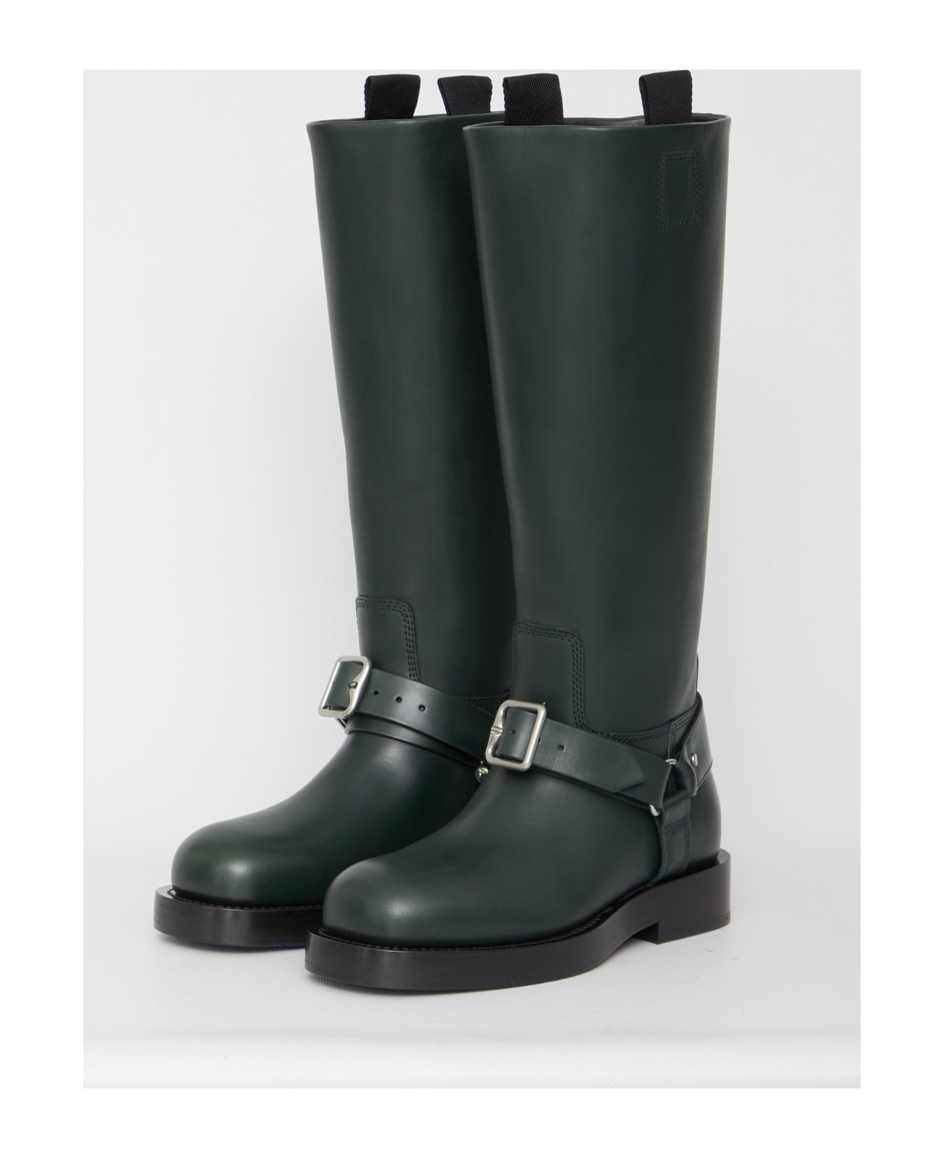 Burberry Saddle High Boots - GREEN ブーツ