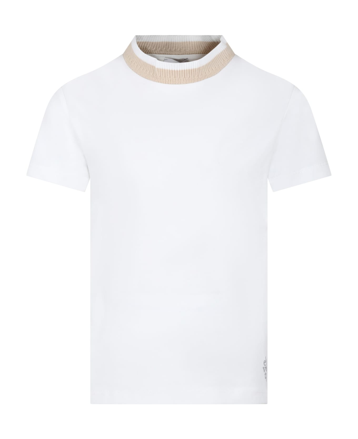Eleventy White T-shirt For Boy With Logo - White Tシャツ＆ポロシャツ