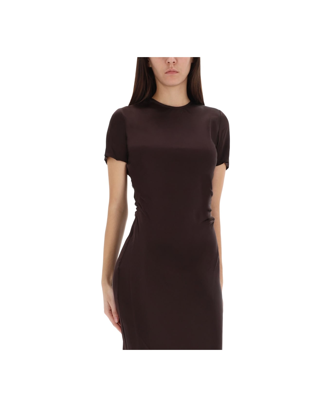 STAUD Marcel" Midi Dress - BROWN