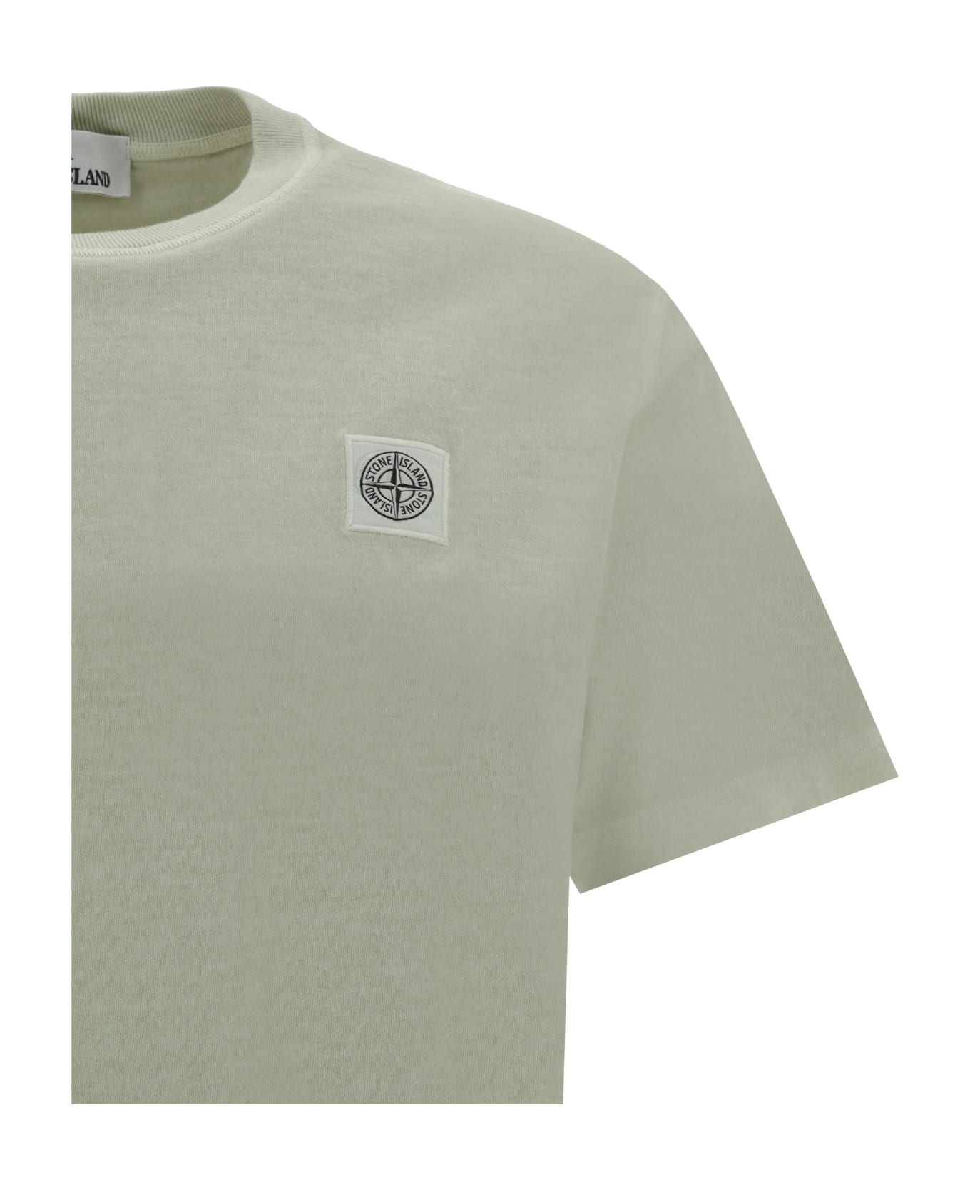 Stone Island Cotton T-shirt - Pistacchio シャツ