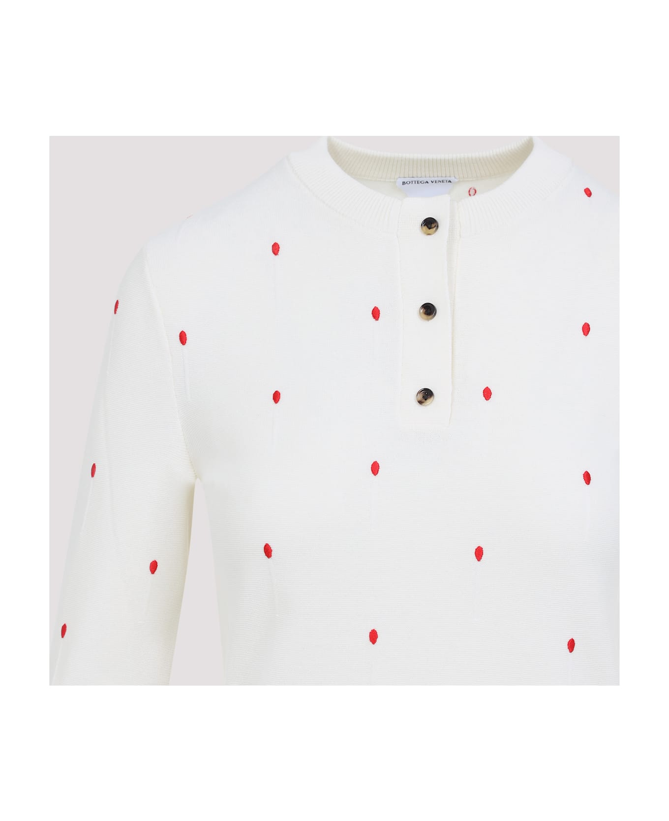 Bottega Veneta Matches Cotton Top - Chalk Vernis