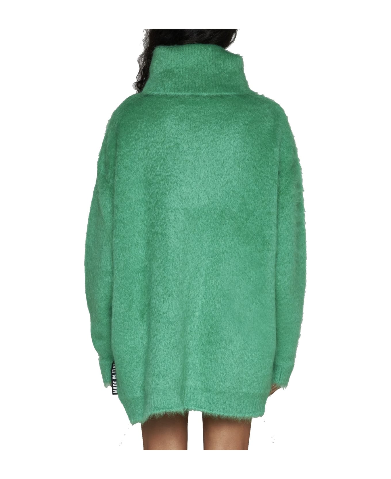 Gucci Mohair-blend Mini Sweater Dress - Green