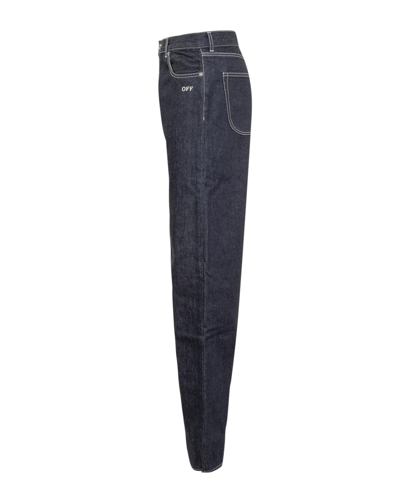 Off-White Straight-leg Trousers - Denim