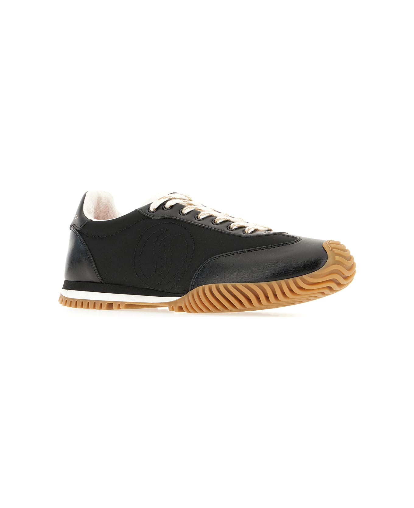 Stella McCartney Black Fabric S-wave Sneakers - BLACK