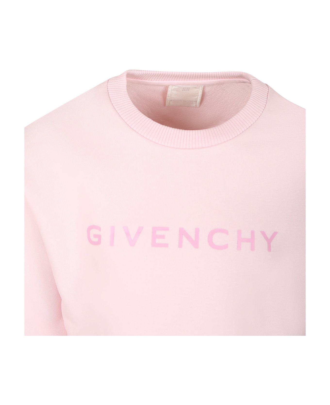 Givenchy Pink Sweatshirt For Girl With Logo - Pink ニットウェア＆スウェットシャツ