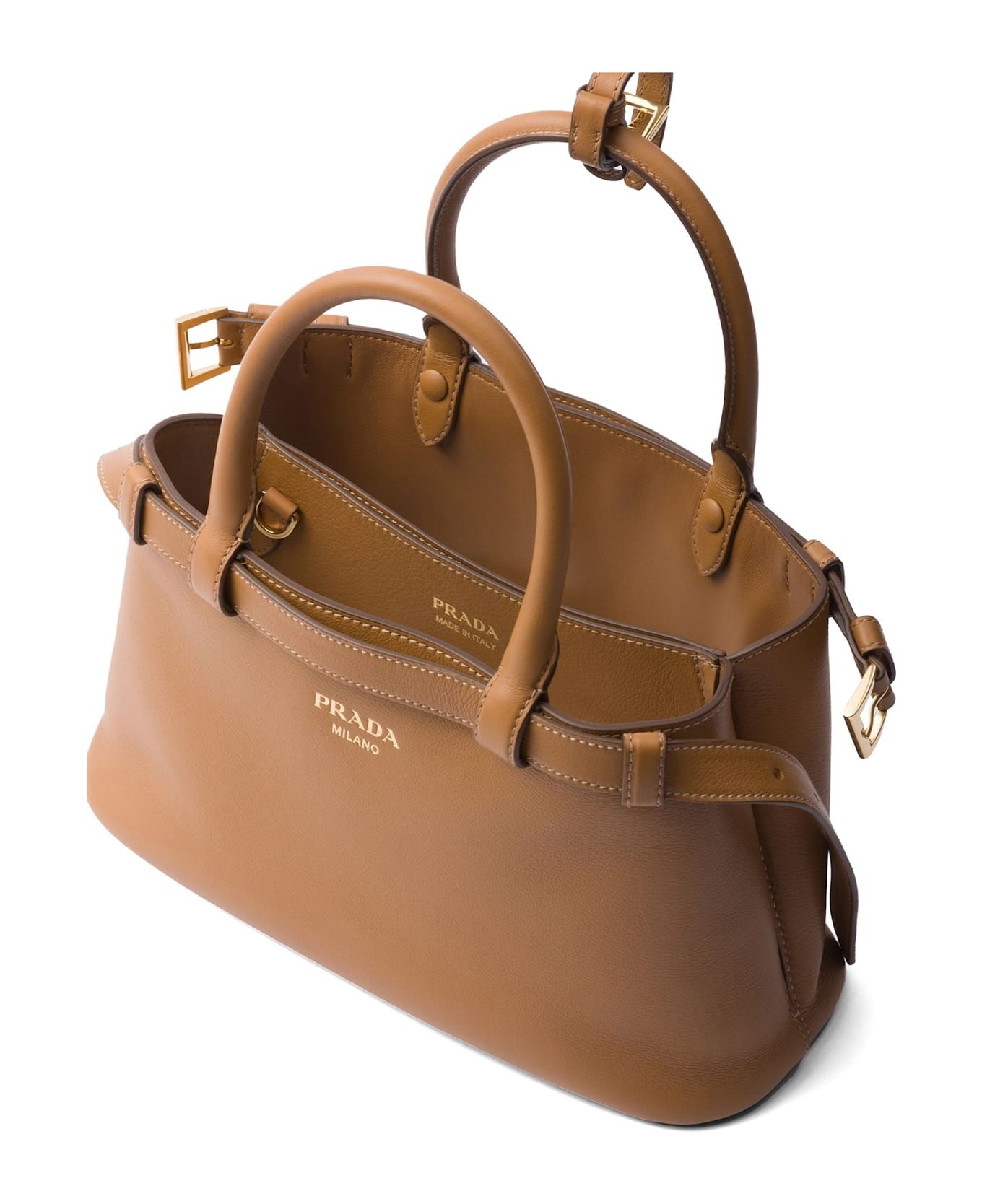 Prada Logo-printed Handbag - CARAMEL 0