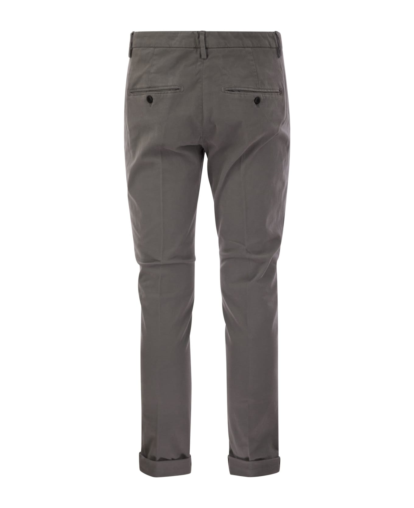 Dondup Gaubert - Slim-fit Gabardine Trousers - Grey