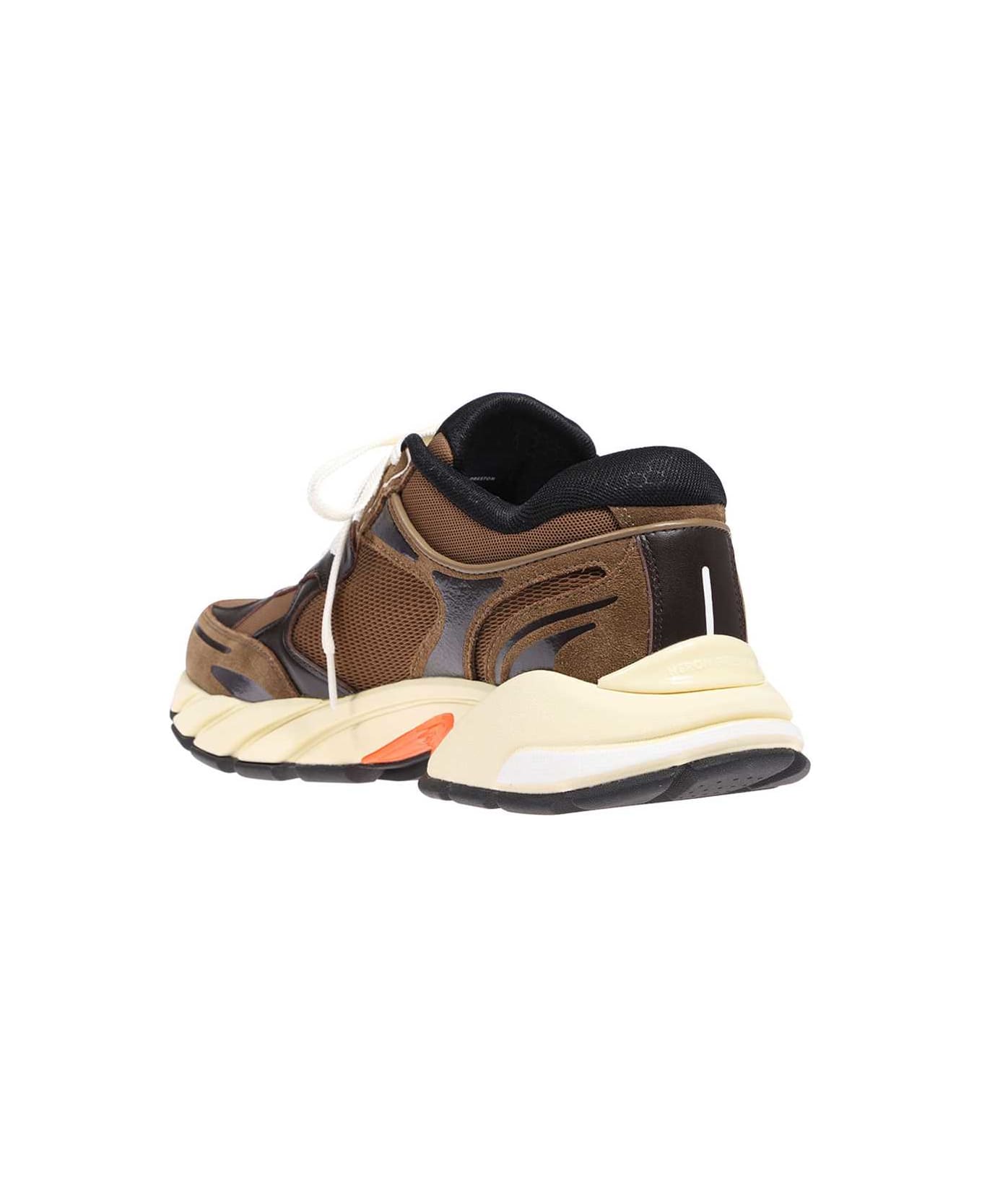 HERON PRESTON Block Stepper Suede Low-top Sneakers - brown