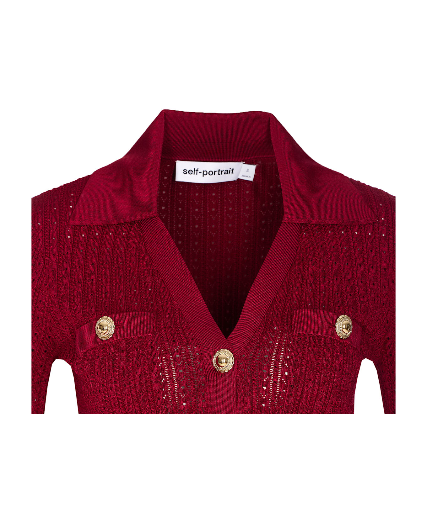 self-portrait Knit Mini Dress - Red