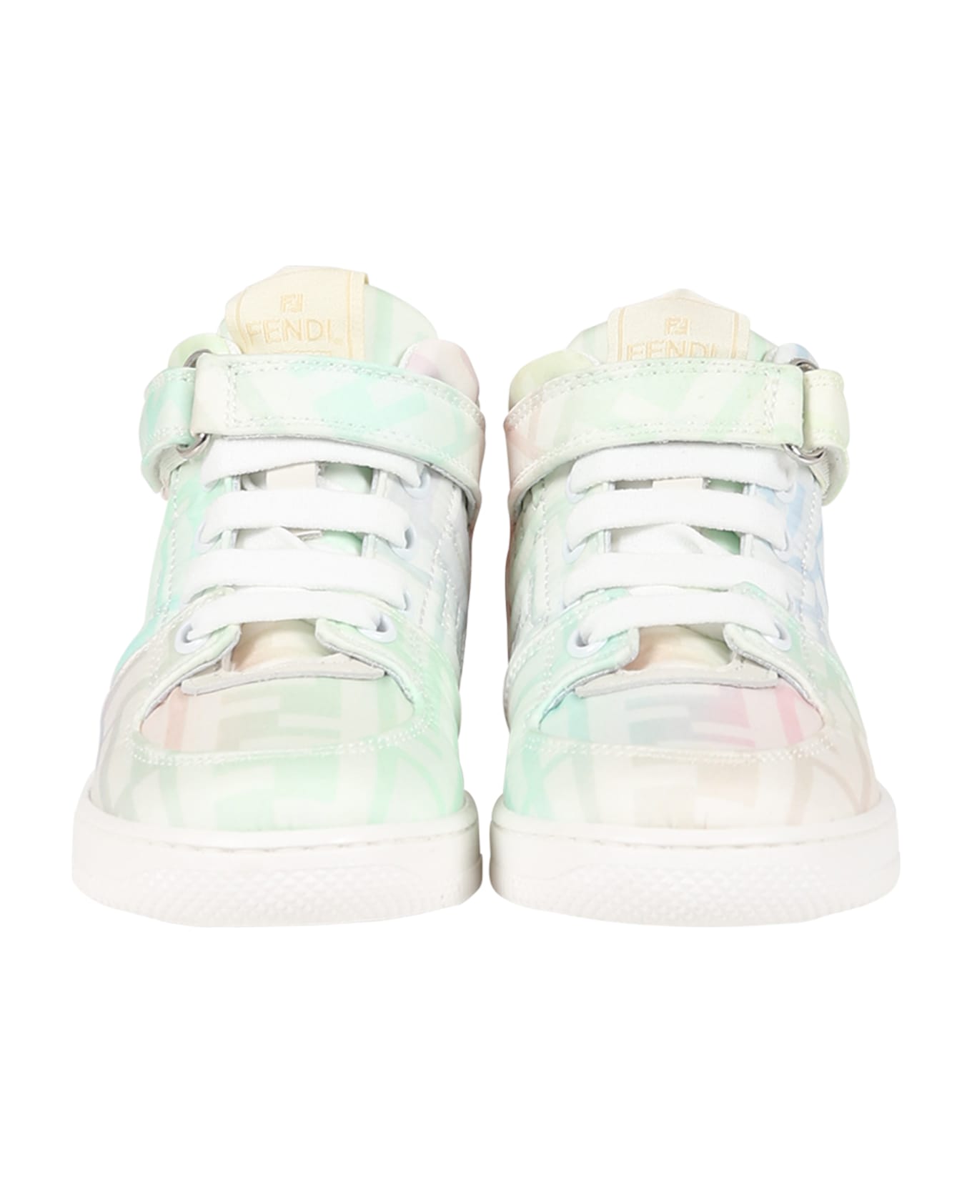 Fendi Multicolor Sneakers For Baby Girl With Double Ff - Multicolor シューズ