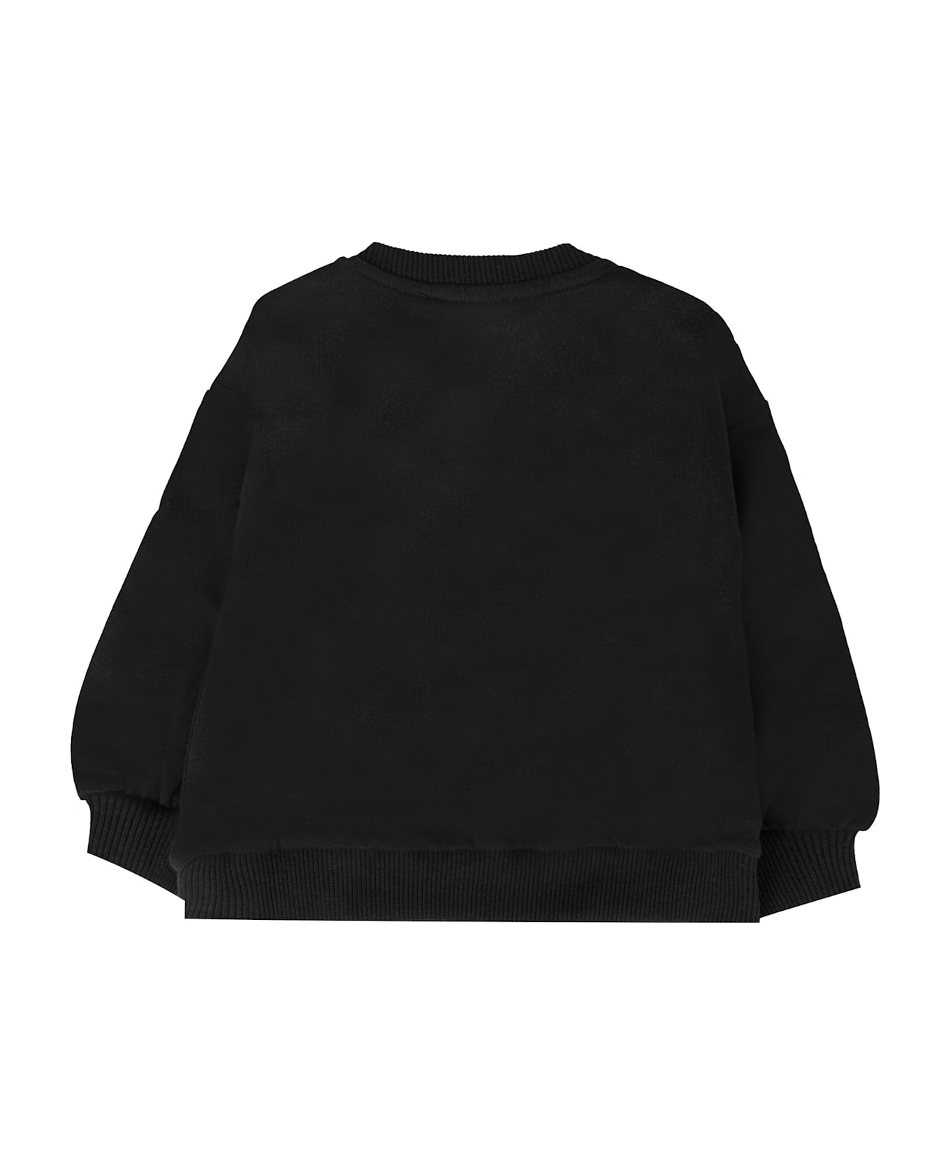 Moschino Black Sweatshirt For Baby Girl With Teddy Bear - Black