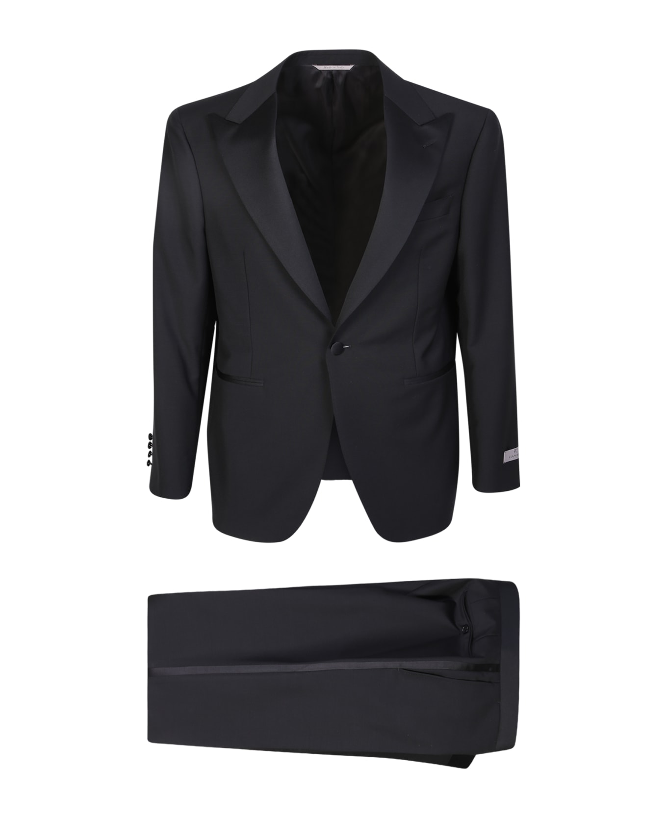 Canali Single Breasted Black Suit - Black