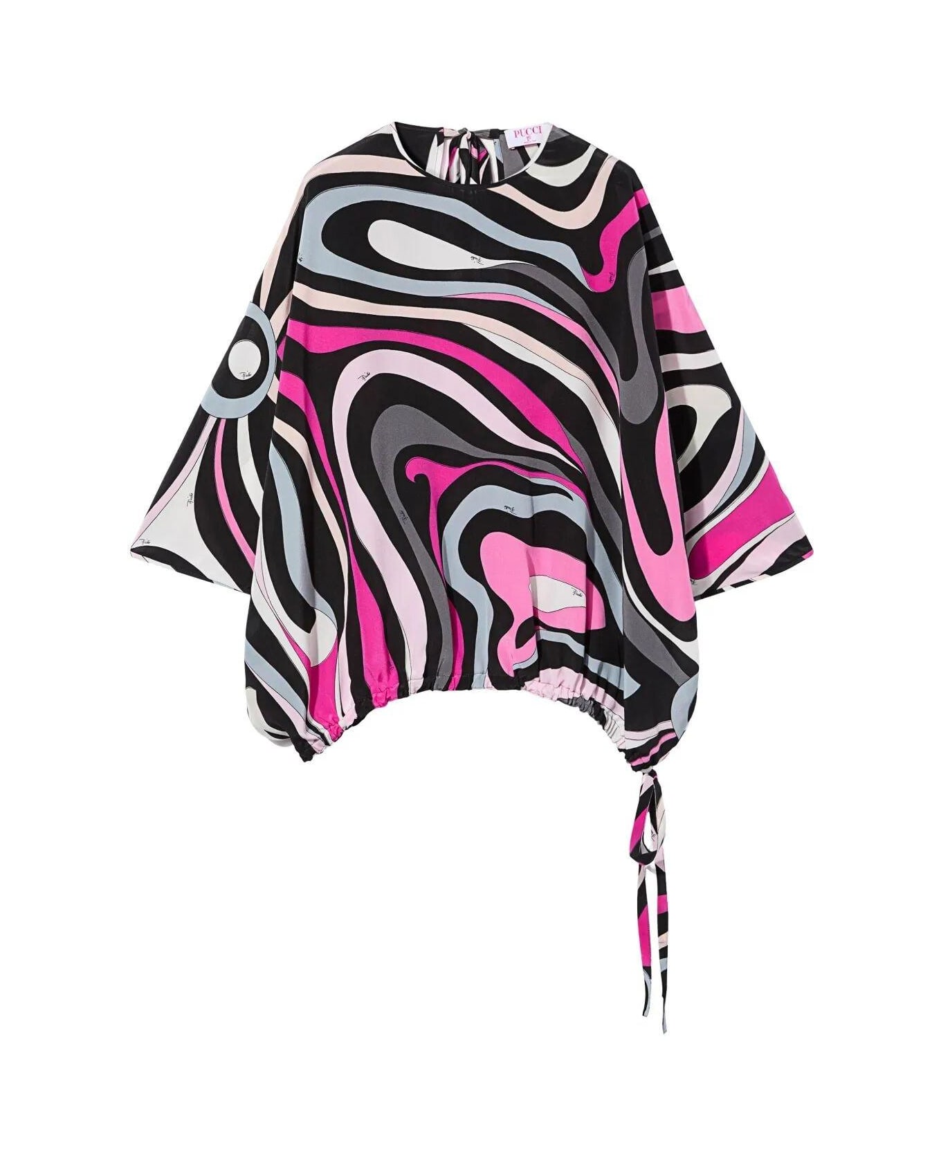 Pucci Abstract Print Top - Nero Fuxia
