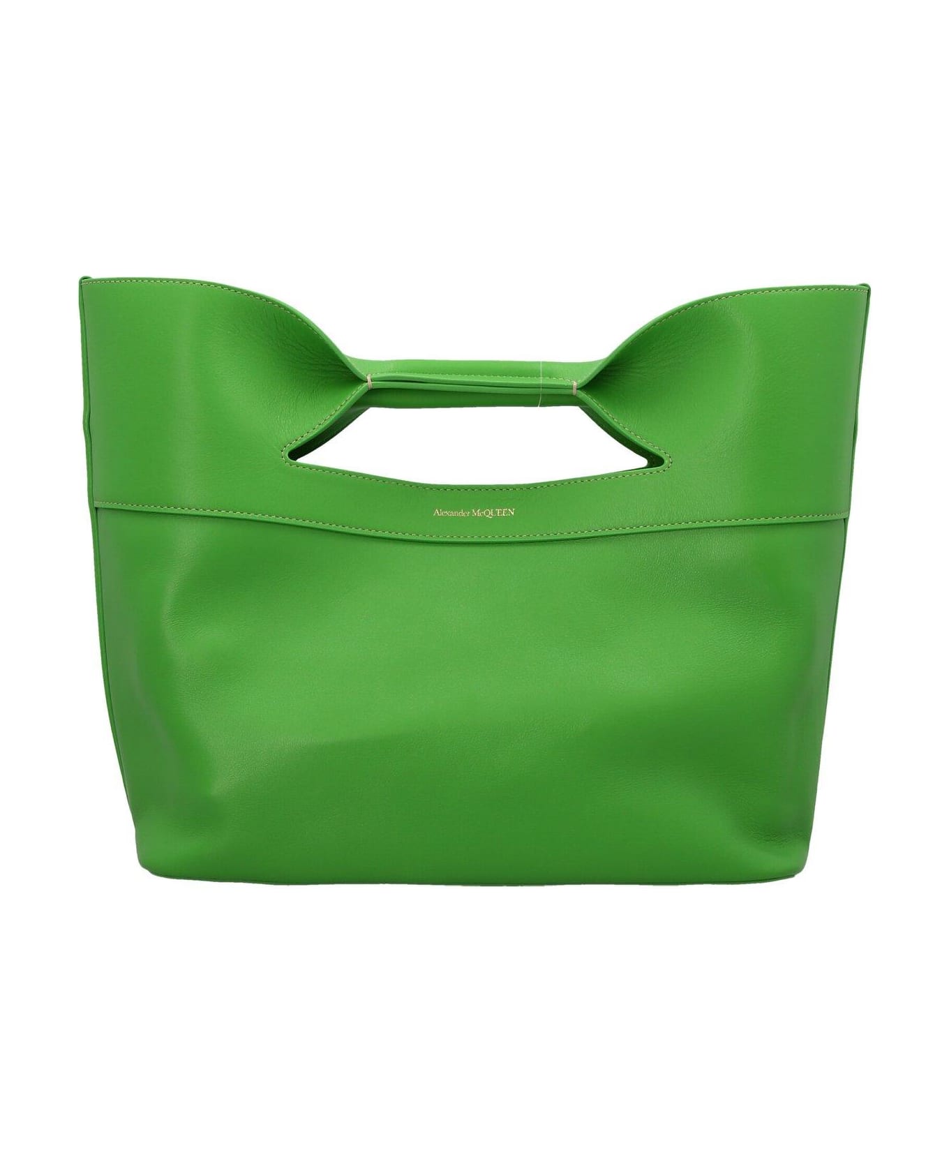 Alexander McQueen Logo-printed Top Handle Bag - Green トートバッグ