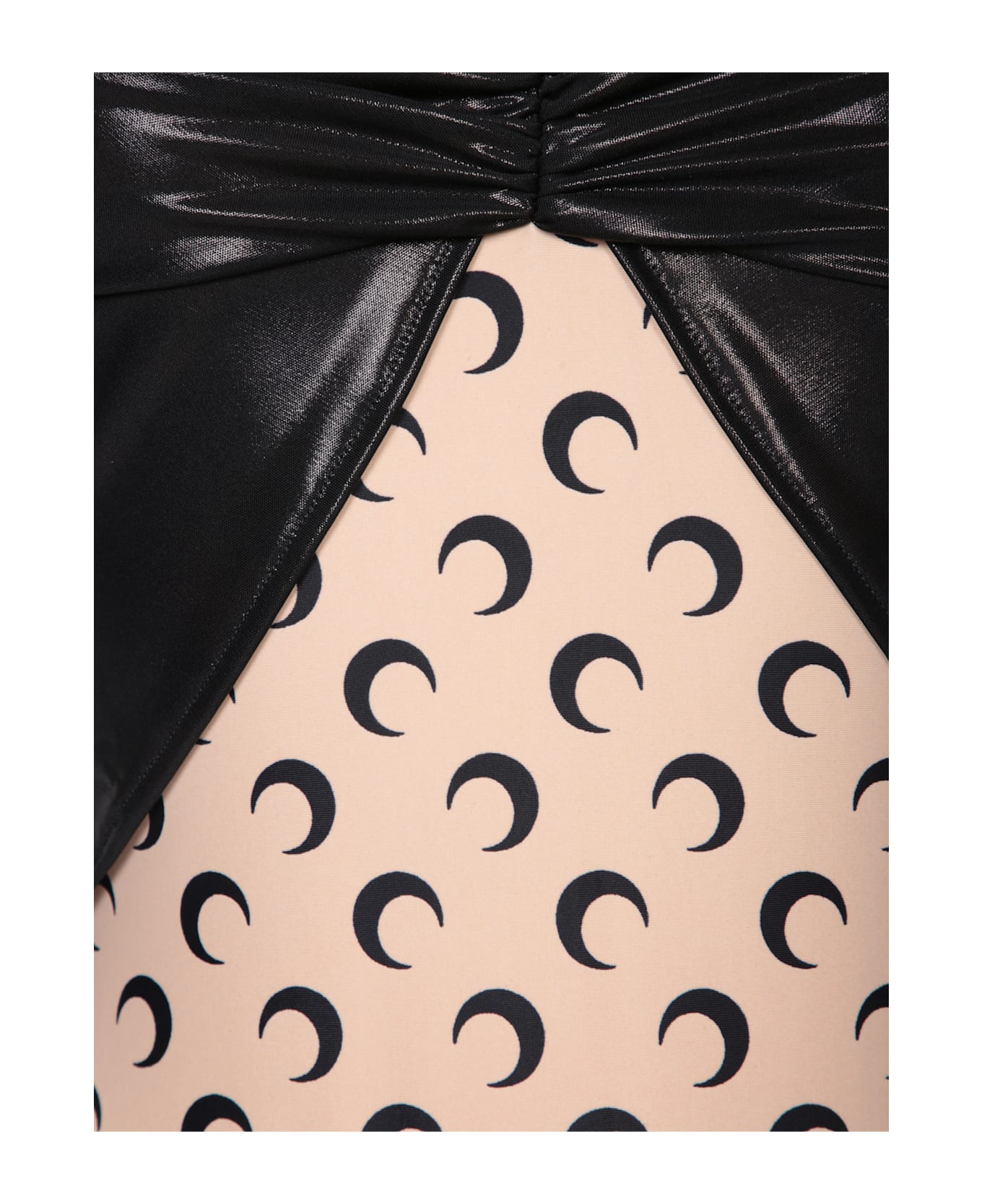 Marine Serre Black Beige Bodysuit - Black