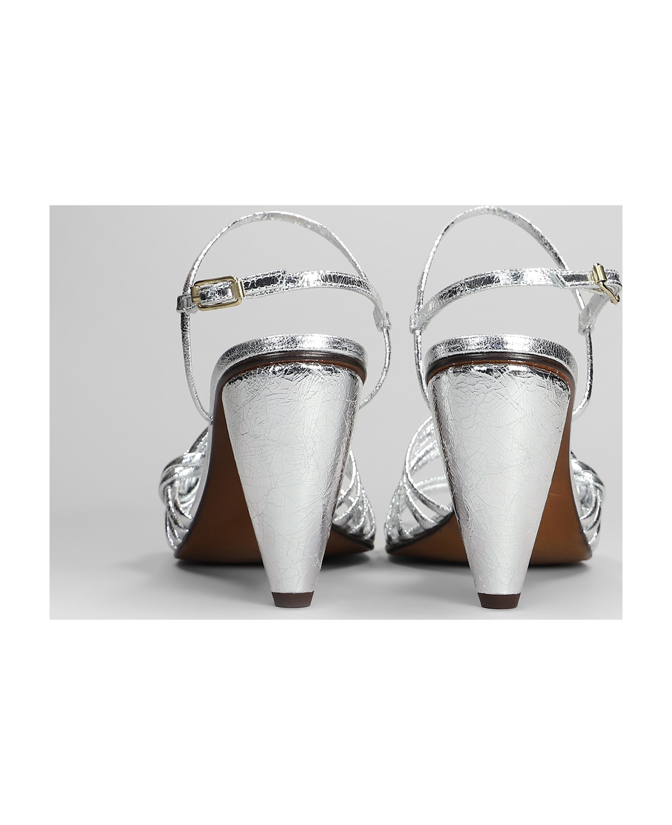 Vivienne Westwood Rumba Sandals In Silver Leather - silver
