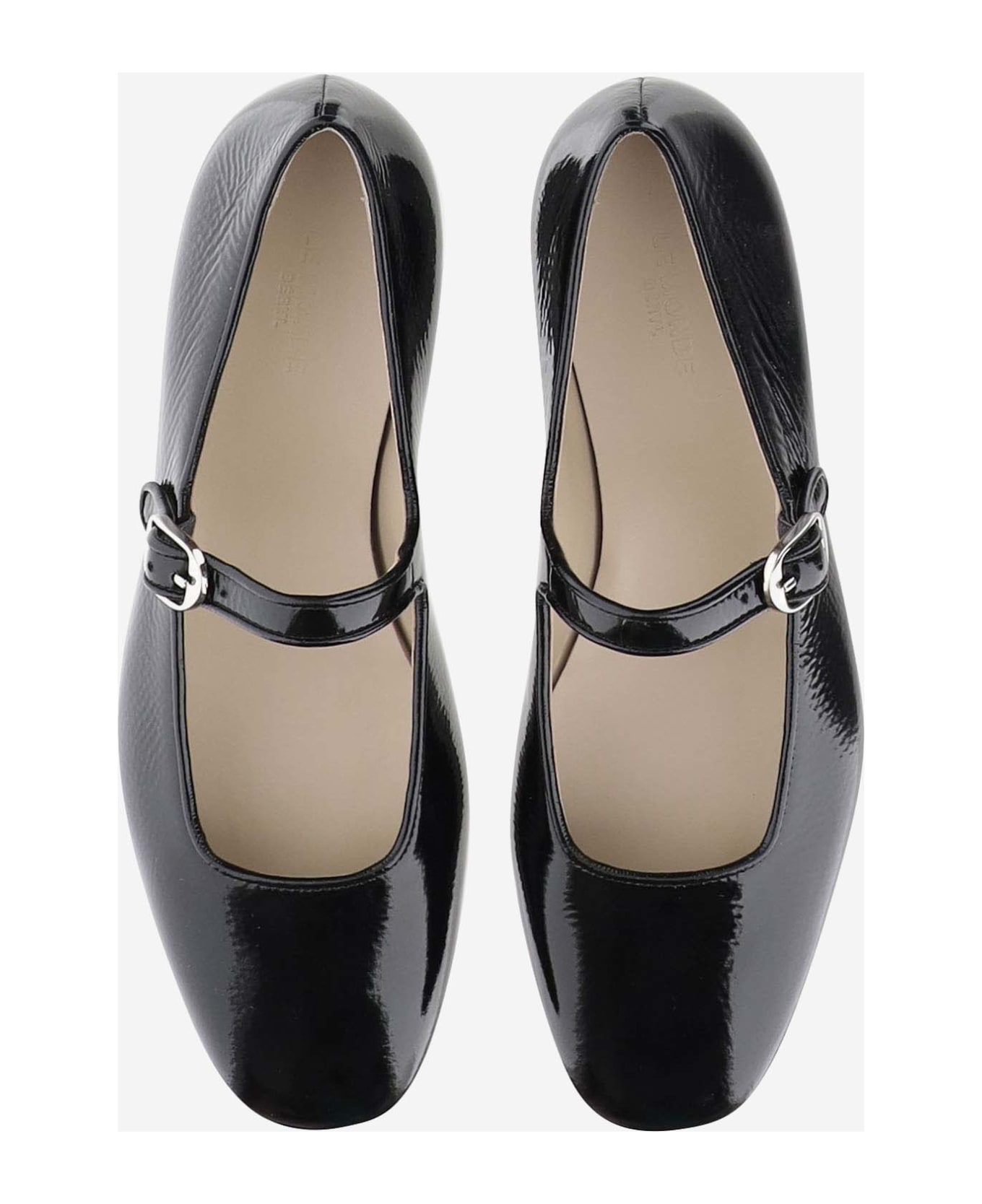 Le Monde Beryl Leather Mary Jane Ballet Flats - Black