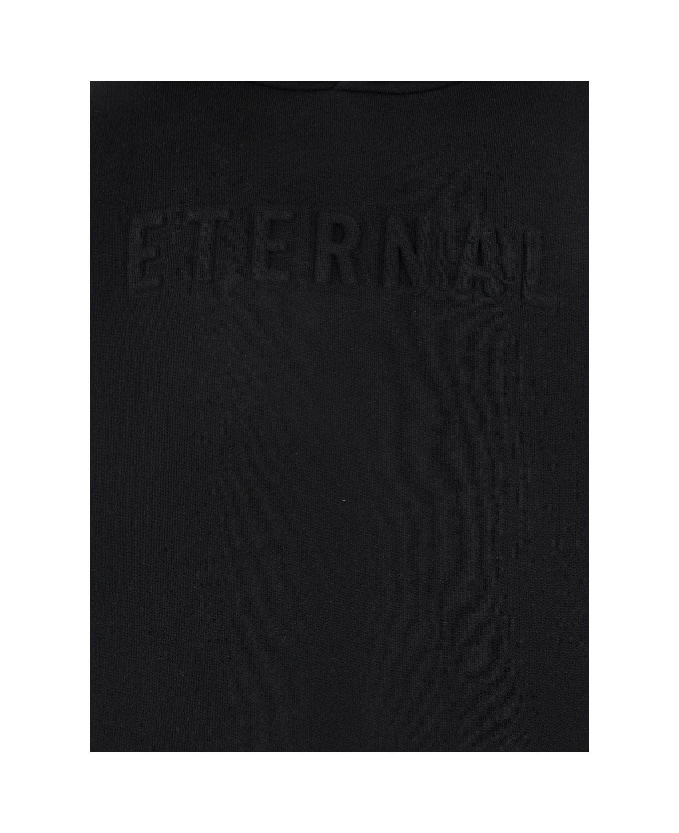 Fear of God 
eternal
 Black Hoodie With Logo Patch On The Hood And Embroidery On The Front In Cotton Blend Man - Black
