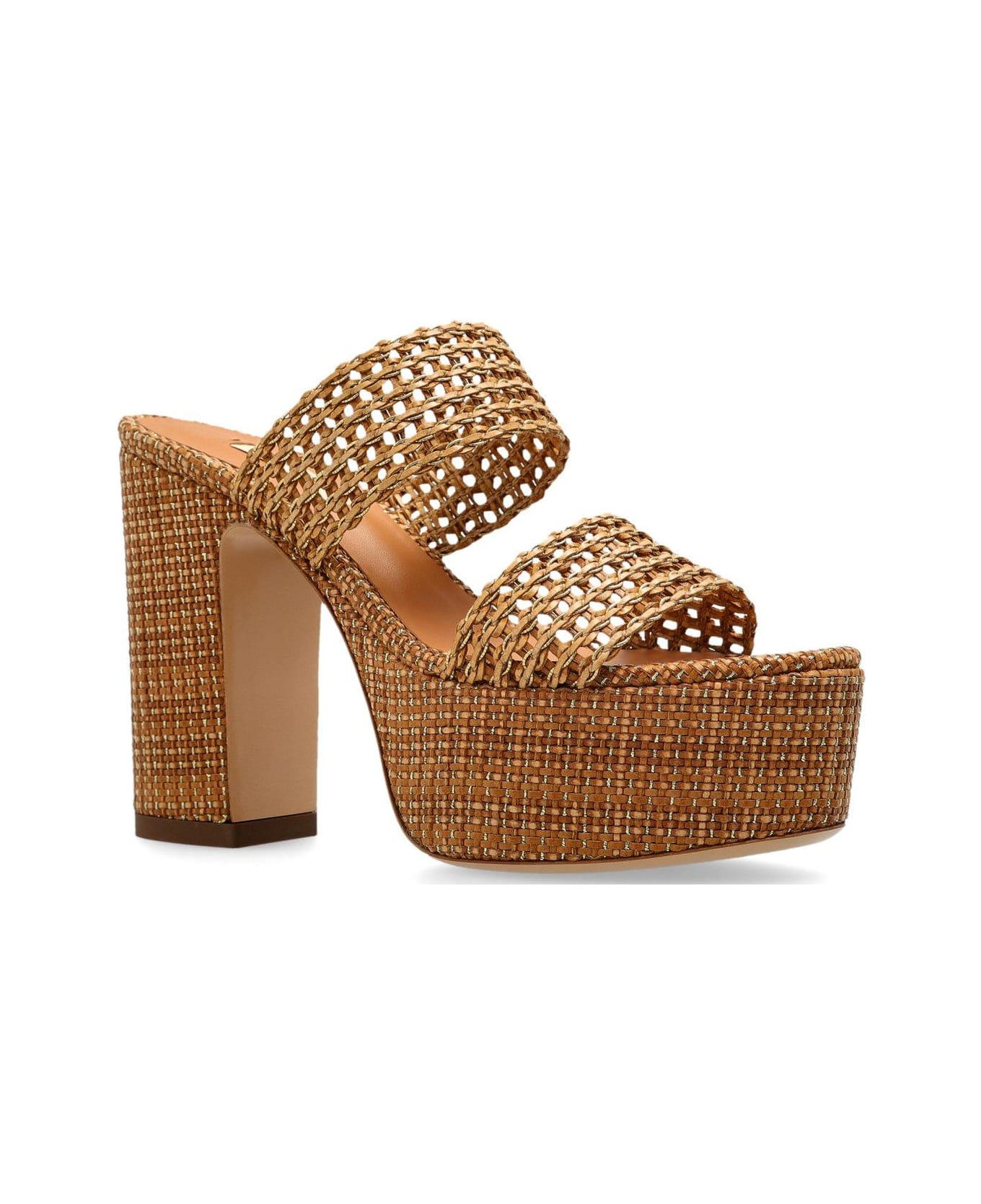 Casadei Goldeneye Isa Platform Sandals - Natur
