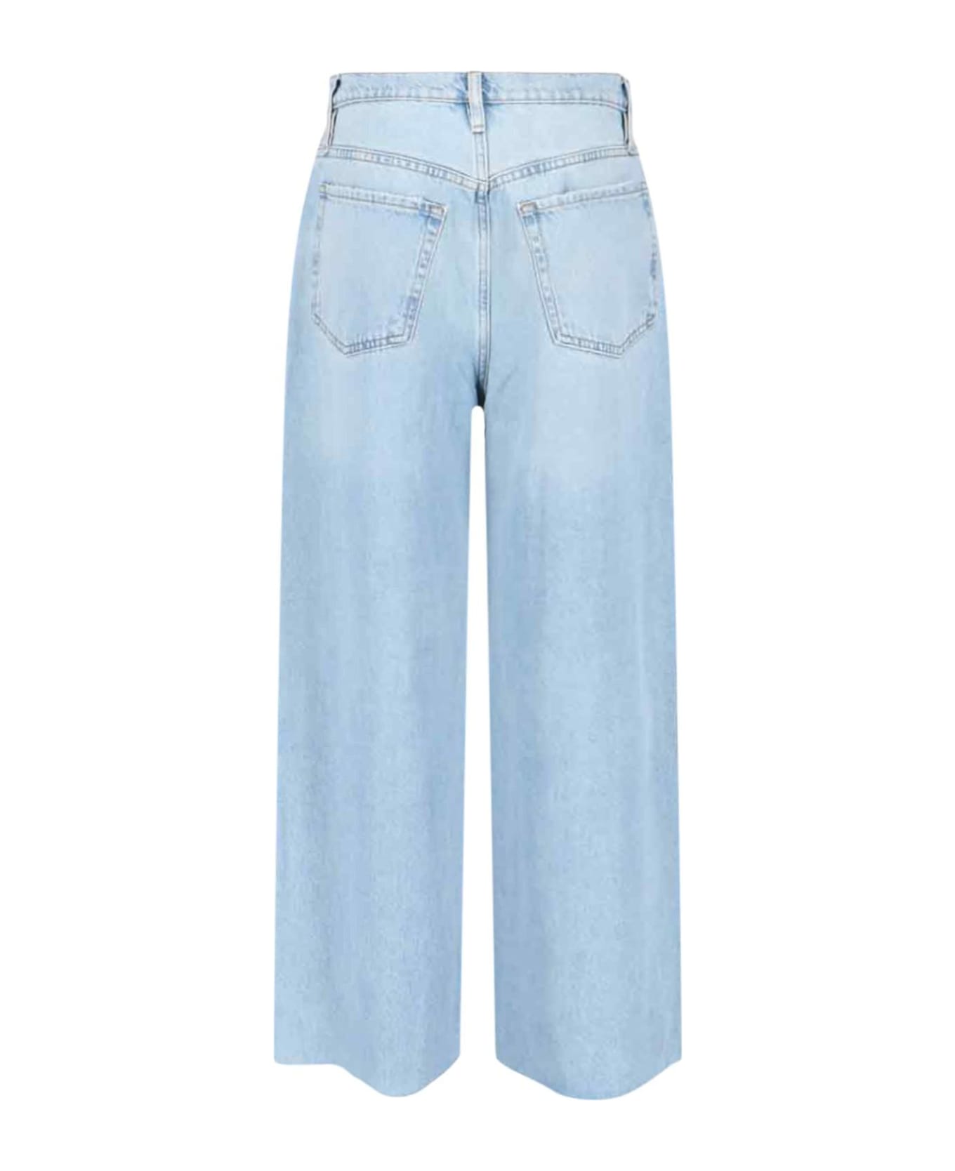 Frame 'le Low' Baggy Jeans - Fzig Fizz Indigo