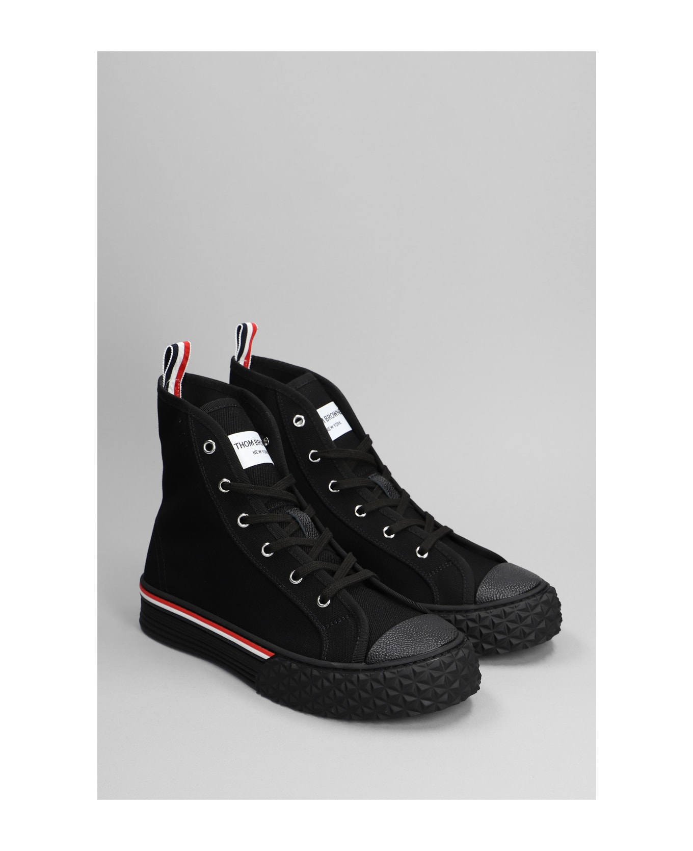 Thom Browne Collegiate High Top Sneakers - BLACK スニーカー
