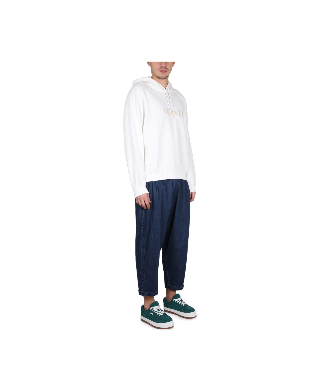 Sunnei Sweatshirt With Logo Embroidery - BEIGE