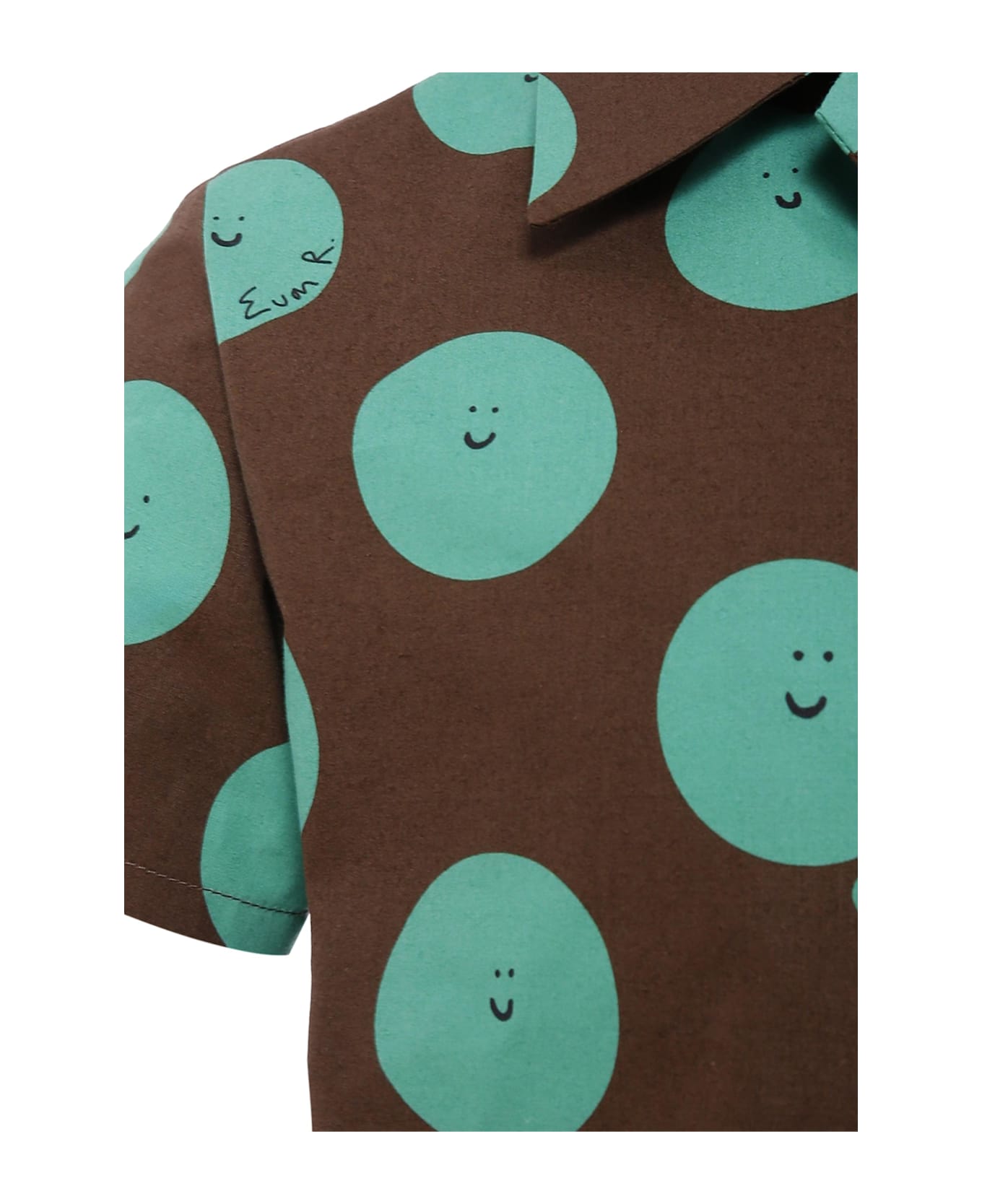 Gucci Brown Shirt For Kids With Sun - Brown
