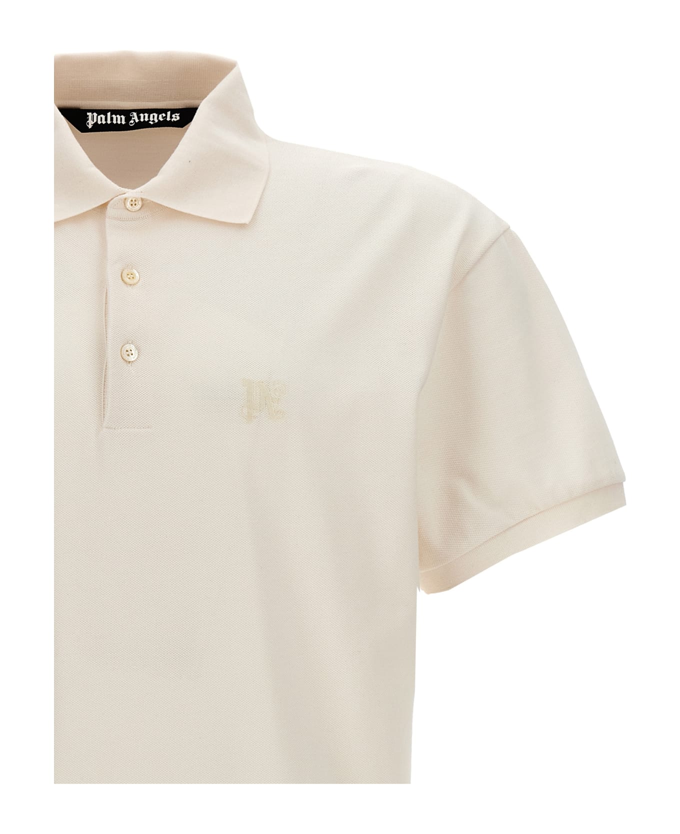 Palm Angels 'monogram' Polo Shirt - White ポロシャツ