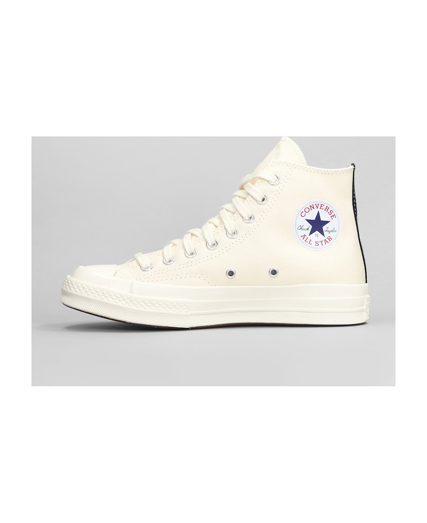Comme des Garçons Play Chuck 70 Cdg High Sneakers In Beige Cotton - beige