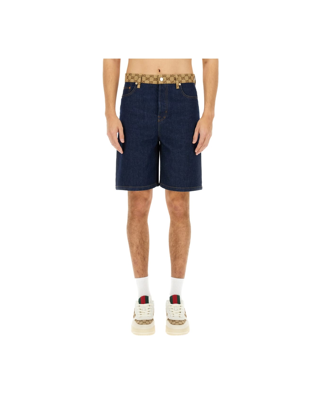 Gucci Denim Bermuda Shorts - BLUE