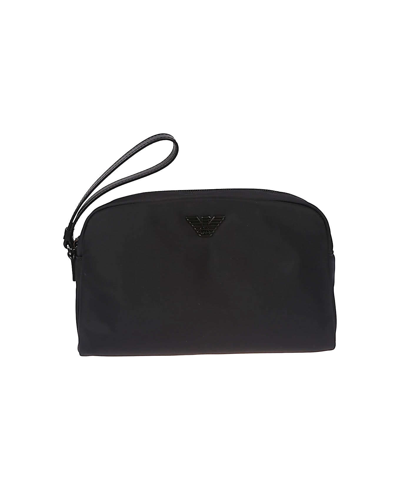 Emporio Armani Logo Nylon Beauty-case - Black