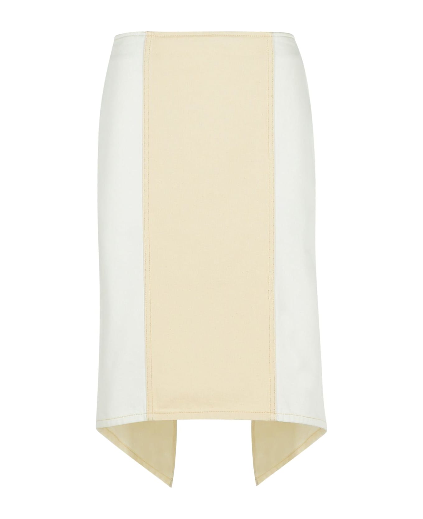 J.W. Anderson Layered White Cotton Skirt - White