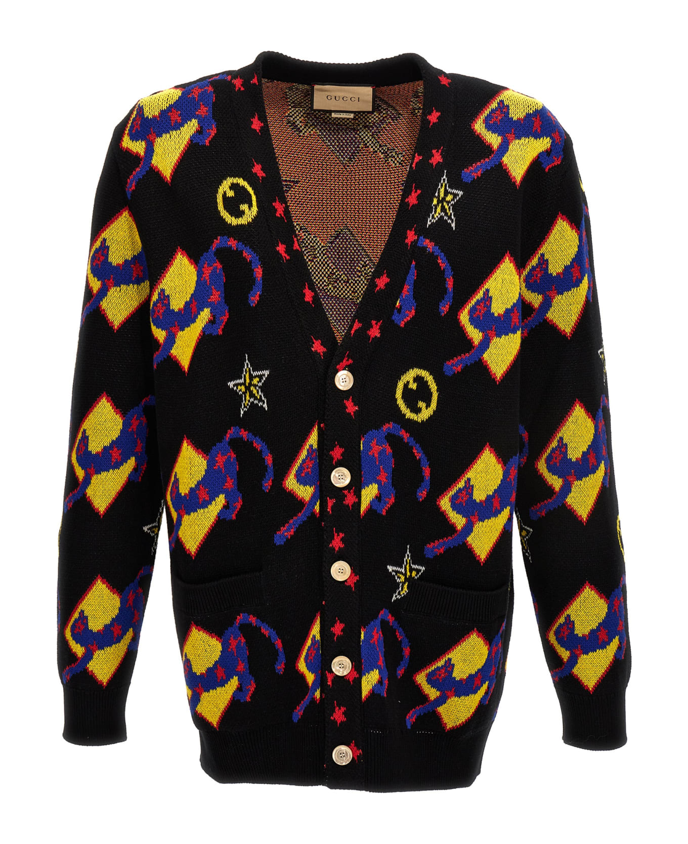 Gucci Patterned Jacquard Cardigan - Multicolor