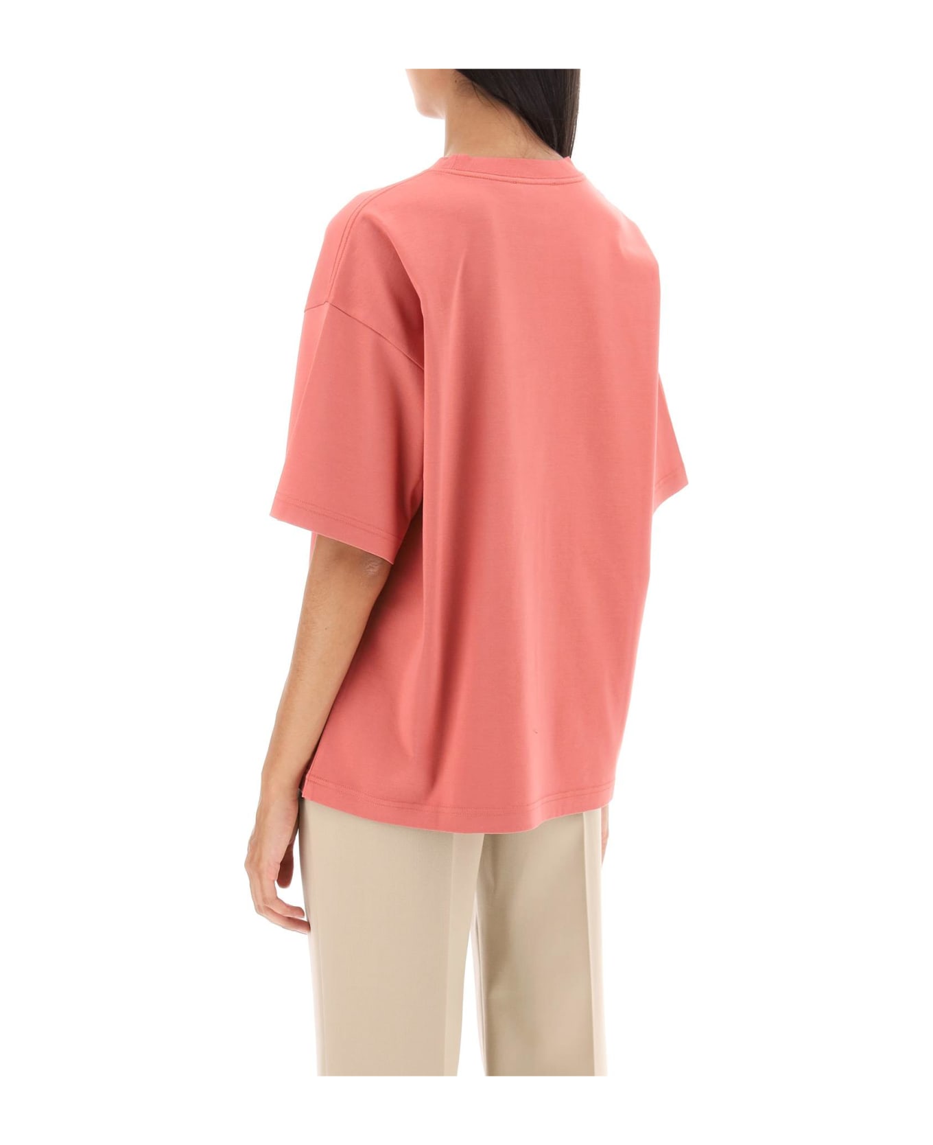 Lanvin Curb Logo Oversized T-shirt - LITCHI (Pink)