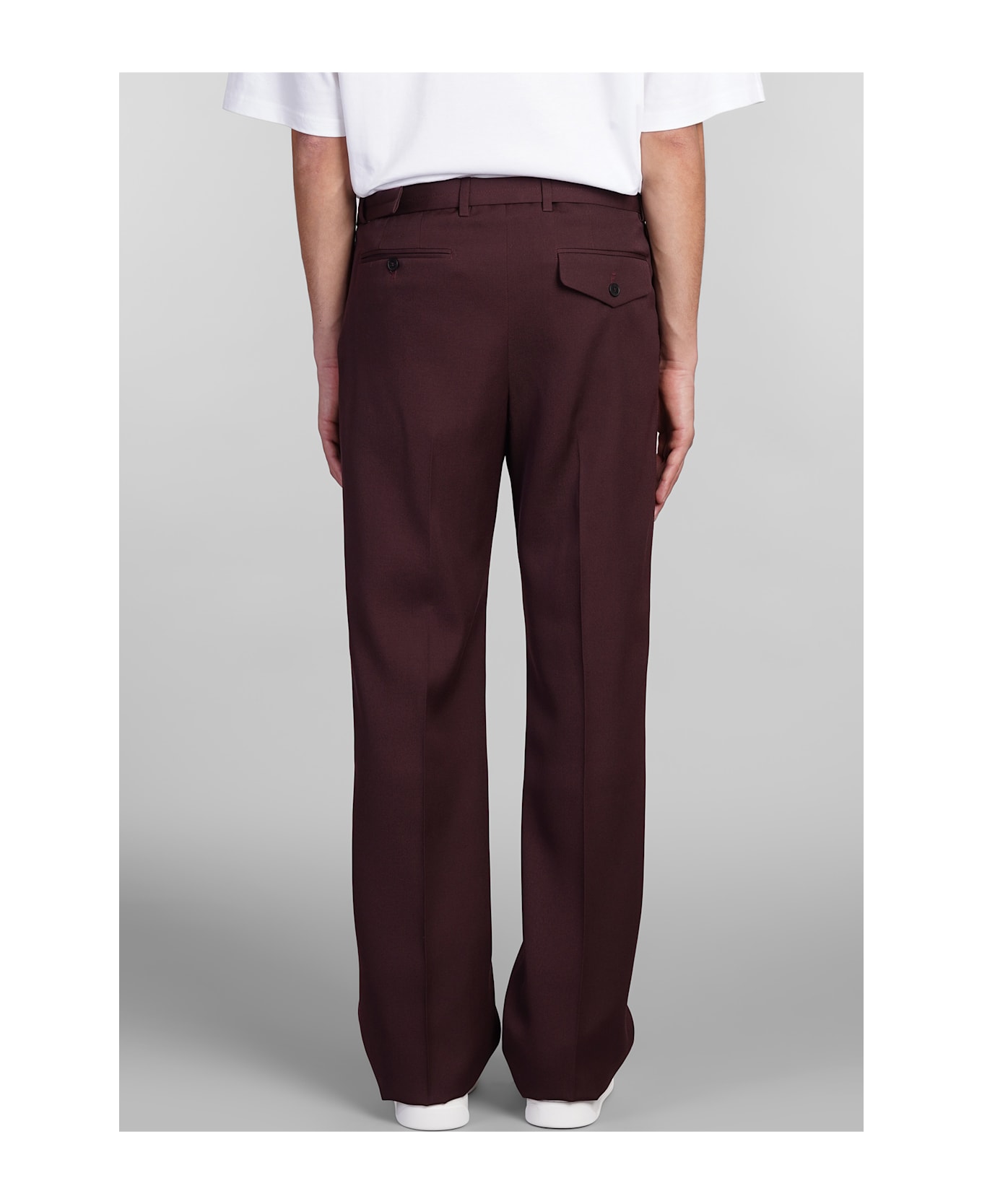 Lanvin Pants In Bordeaux Wool - bordeaux