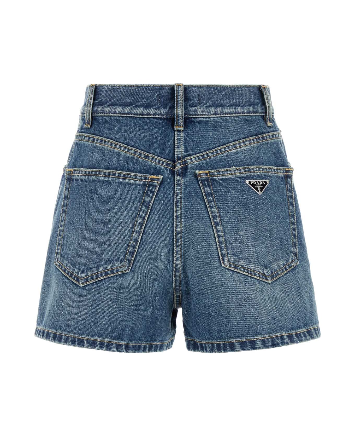 Prada Denim Shorts - LIGHT BLUE