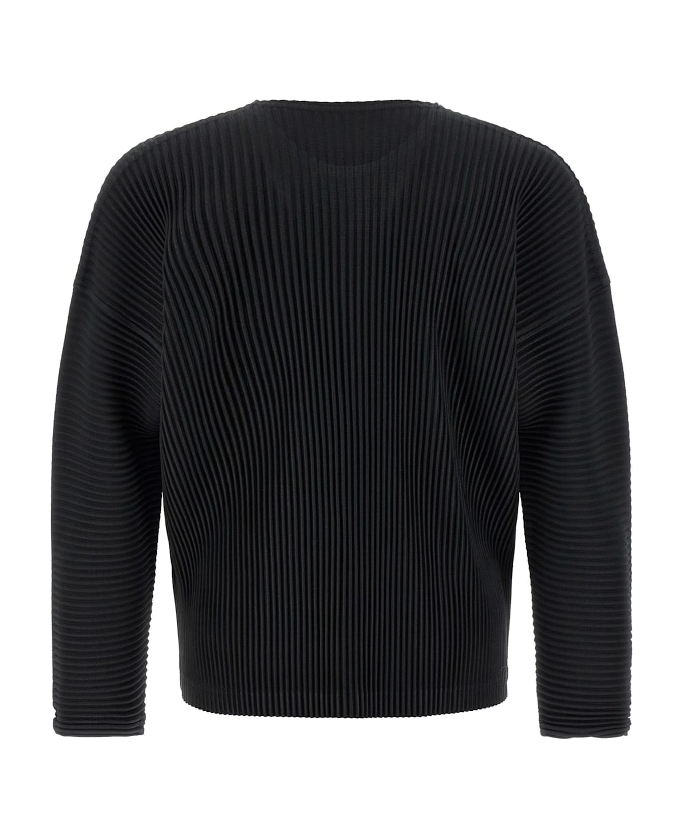 Homme Plissé Issey Miyake Long Sleeve Roundneck T-shirt - Black