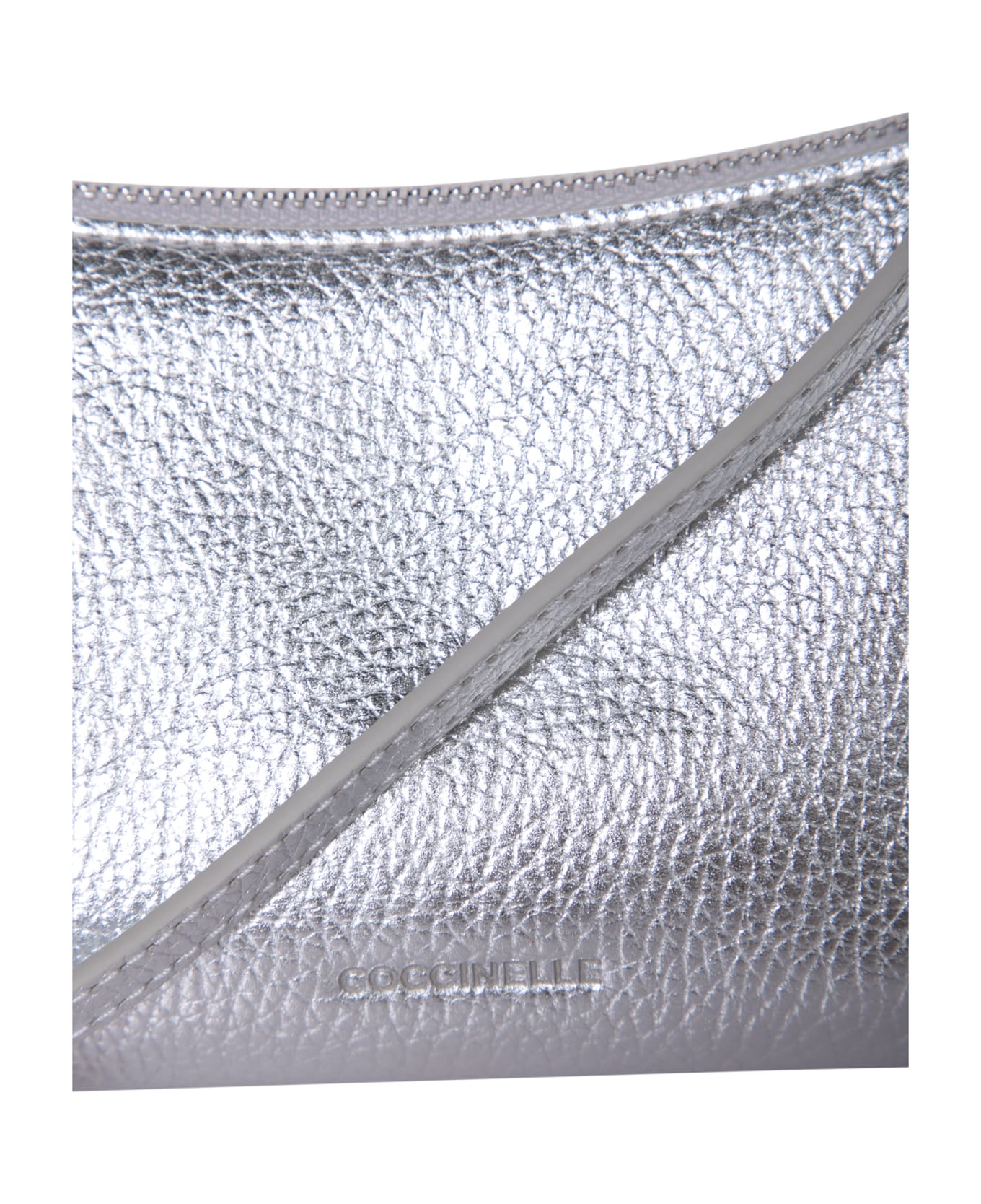 Coccinelle Aura Silver Bag - Metallic ショルダーバッグ