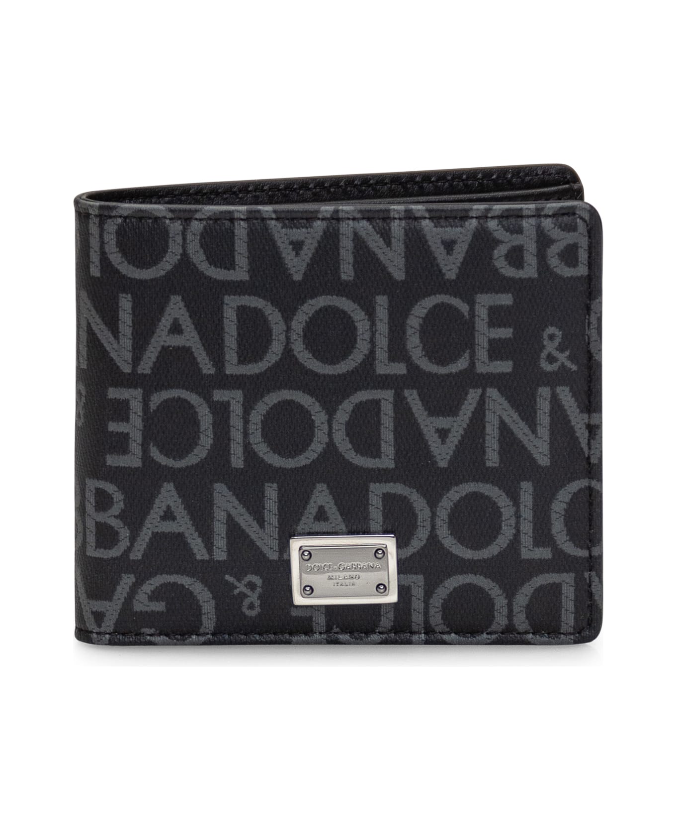 Dolce & Gabbana Wallet With Logo - NERO/GRIGIO