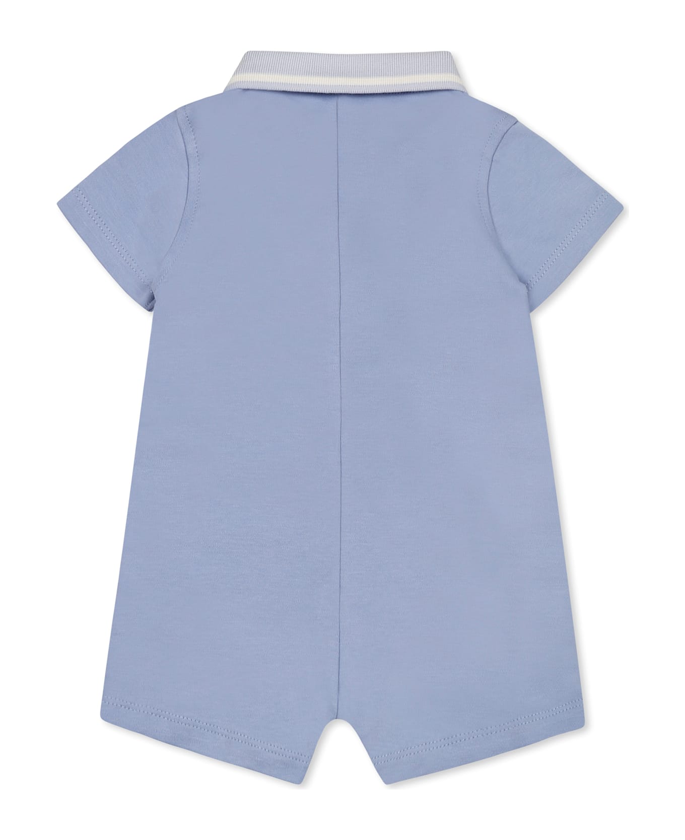 Kenzo Kids Light Blue Romper For Baby Boy With Tiger - Light Blue