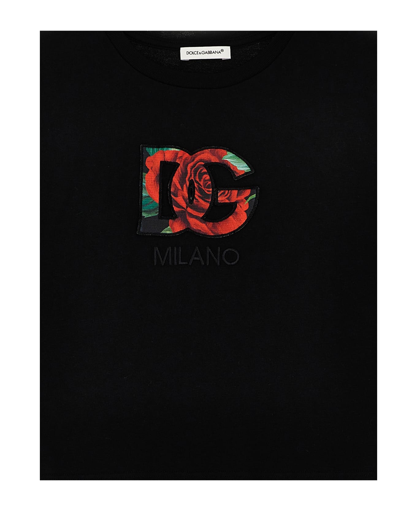 Dolce & Gabbana 'dg Rose' T-shirt - Nero